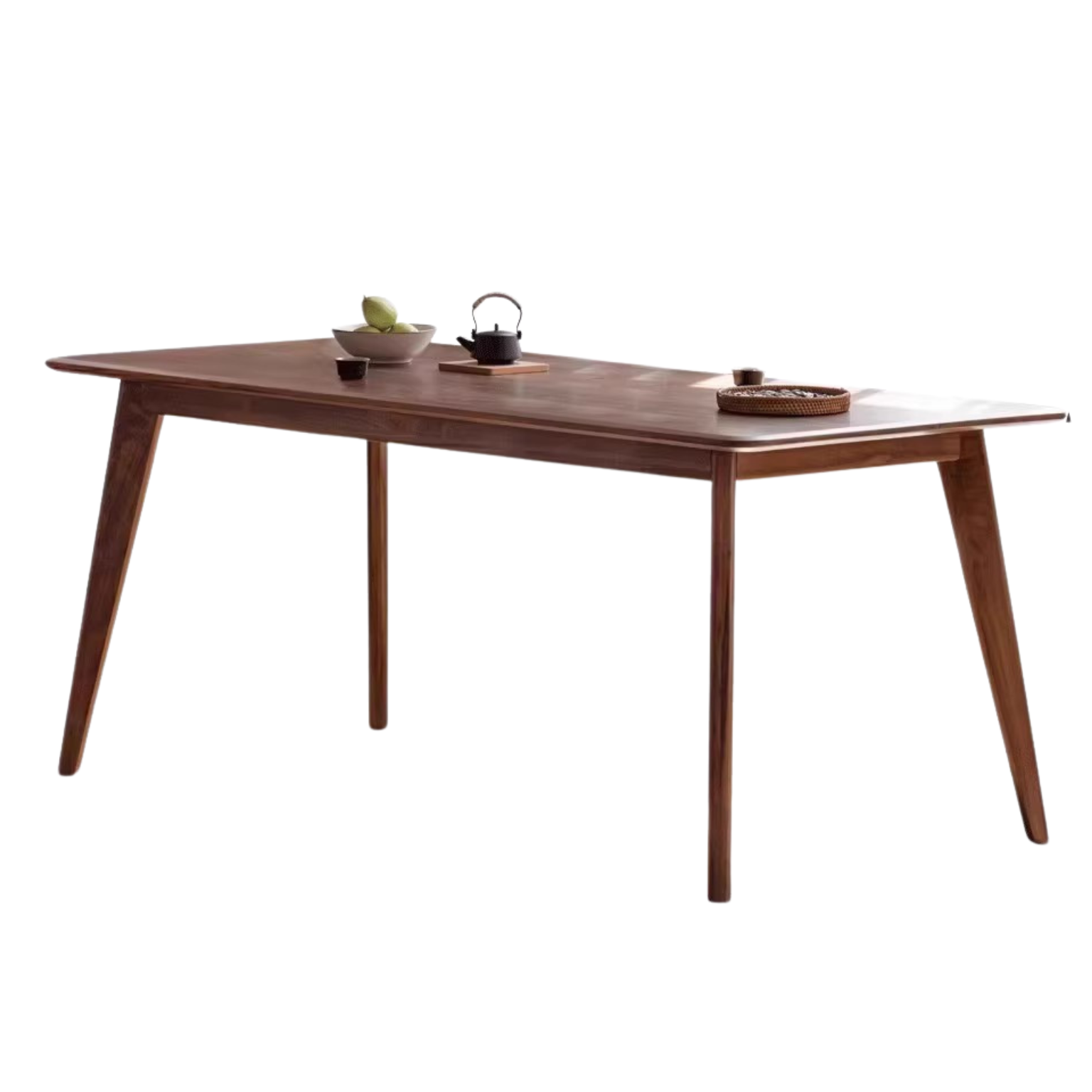 Sandalwood, Black Walnut Solid Wood North American Dining Table