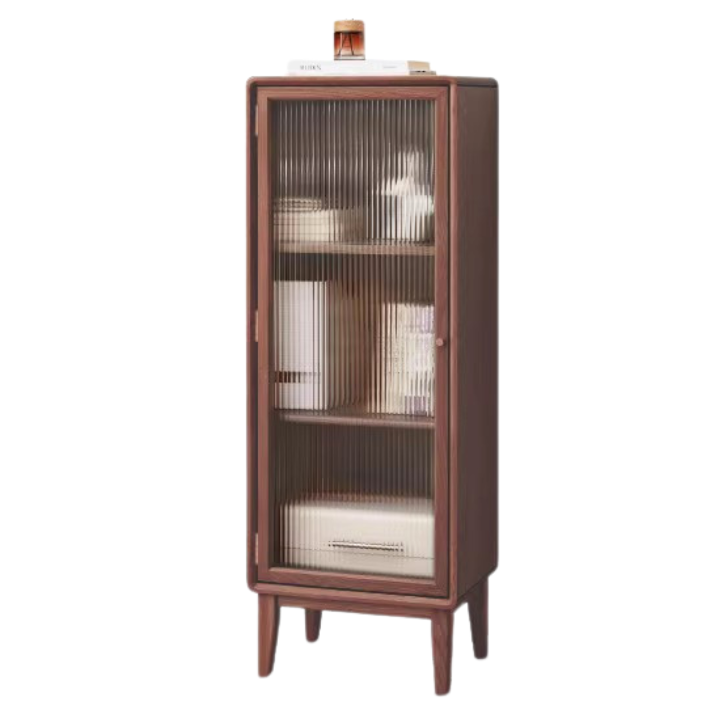 Beech Solid Wood Side Cabinet, Small Bookcase.