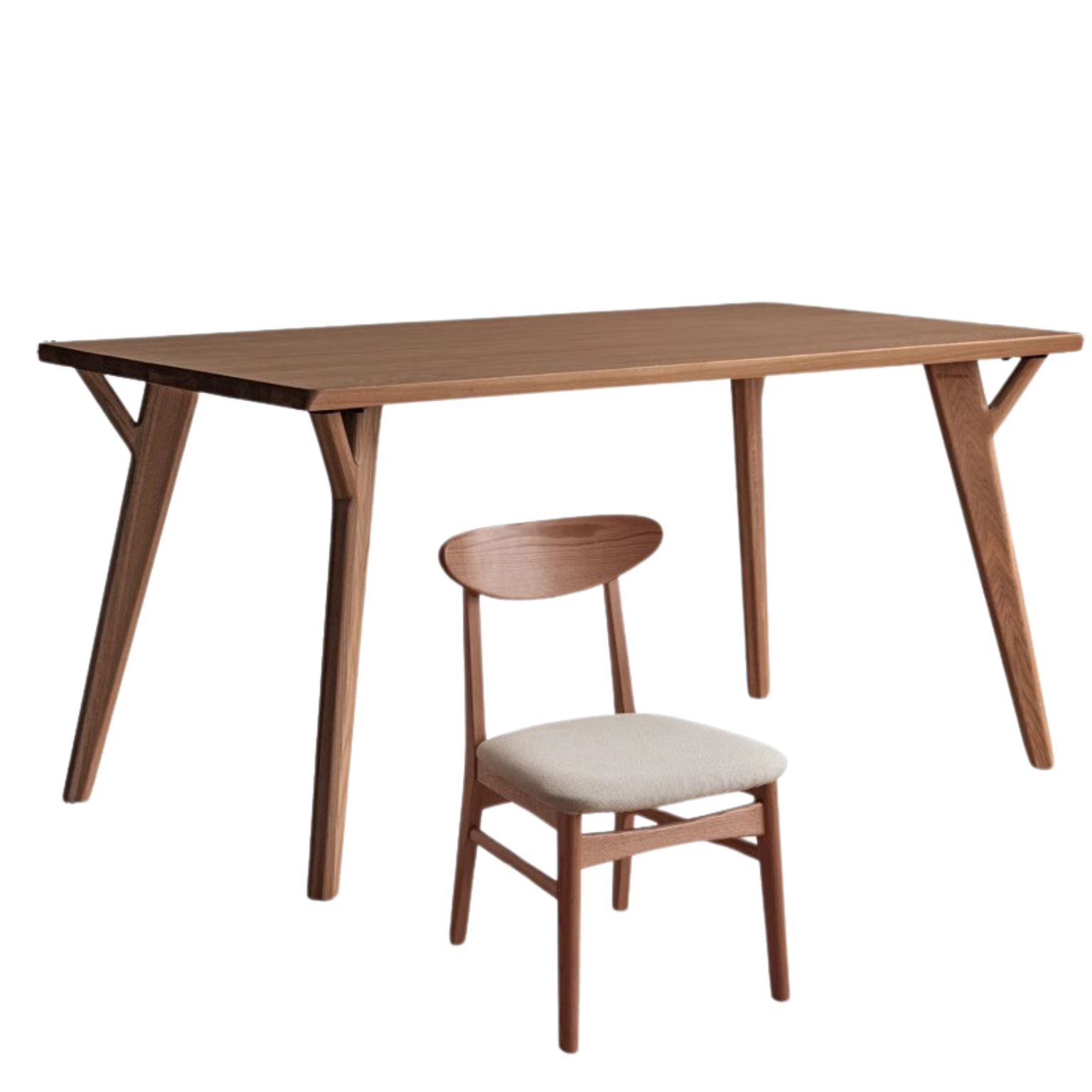 Ash Solid Wood Rectangular Dining Table