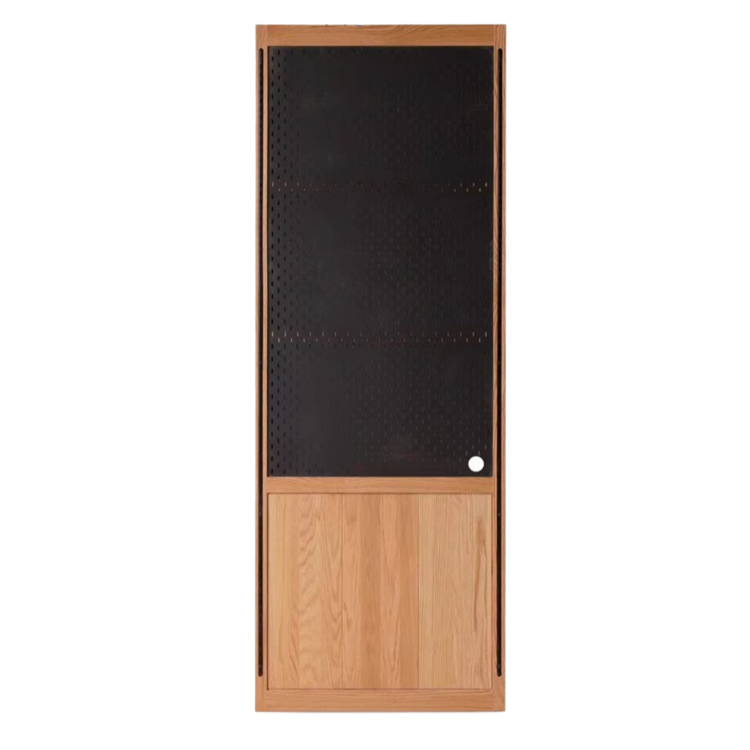 Oak Solid Wood Wall Hanging System, Storage Rack Combination