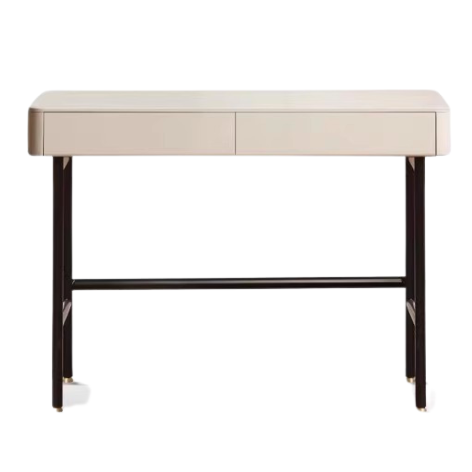 Poplar Solid Wood Telescopic Desk with Bookcase Light Luxury