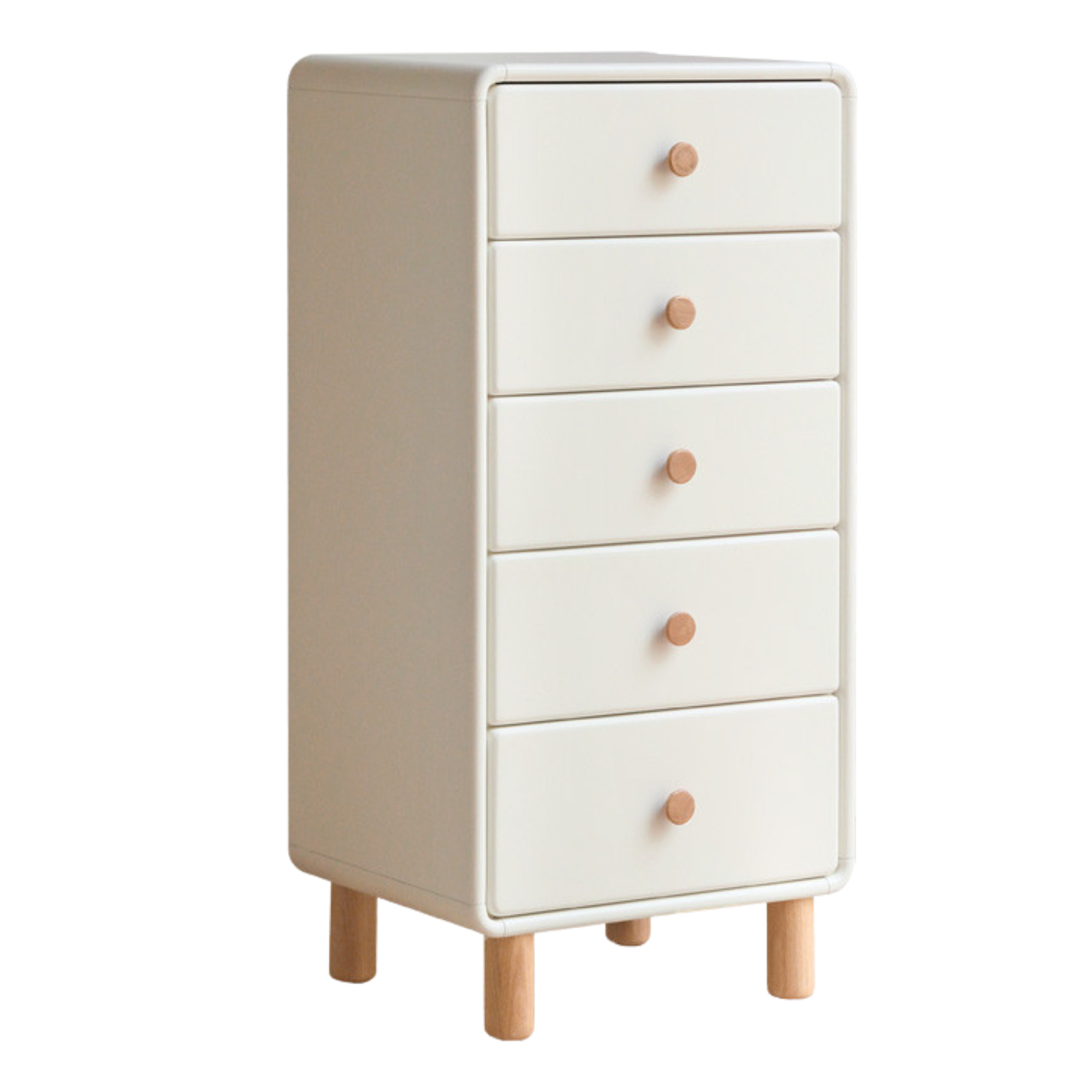 Solid Rubberwood Cream Style Chest of Drawers