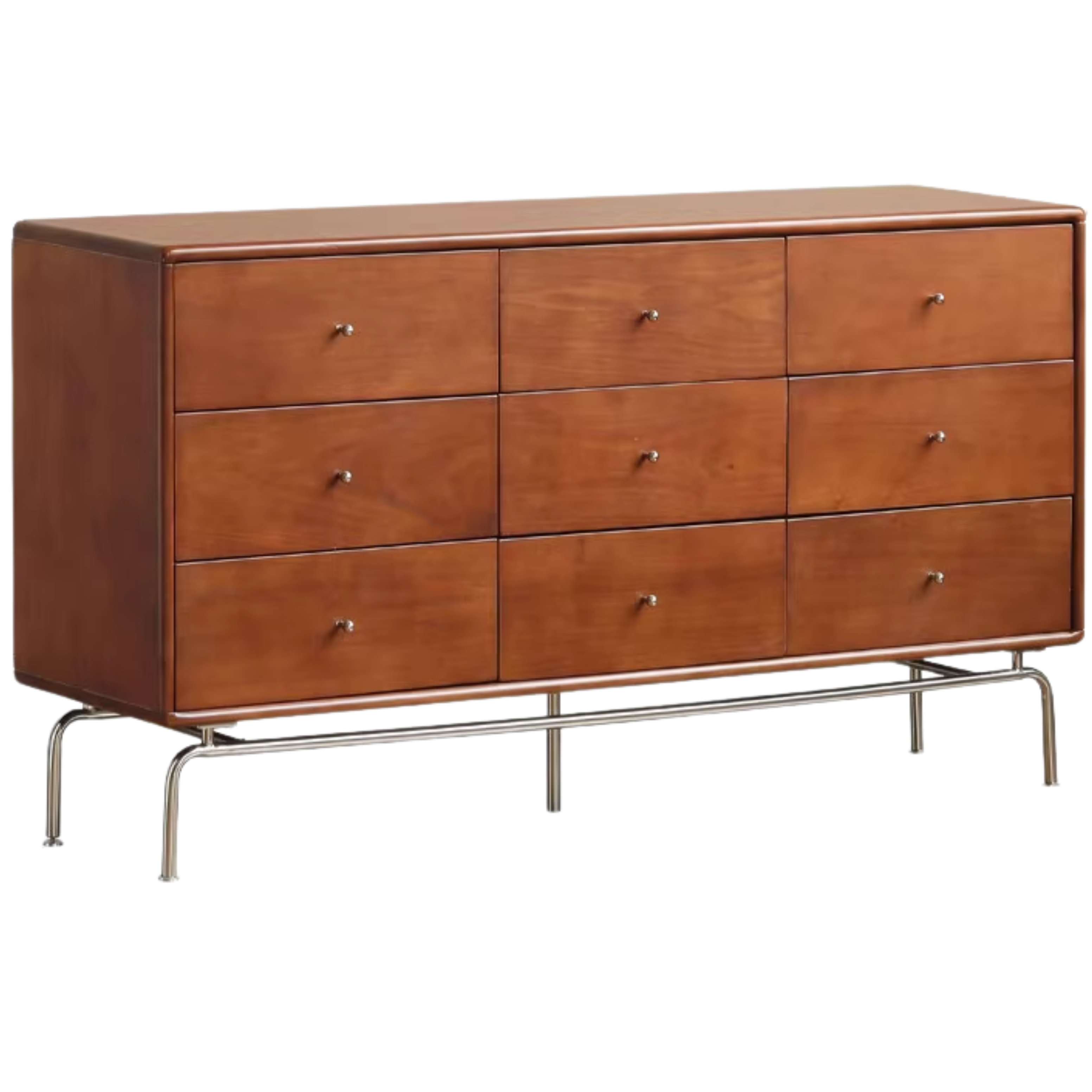 Poplar Solid Wood Retro Chest of Drawers