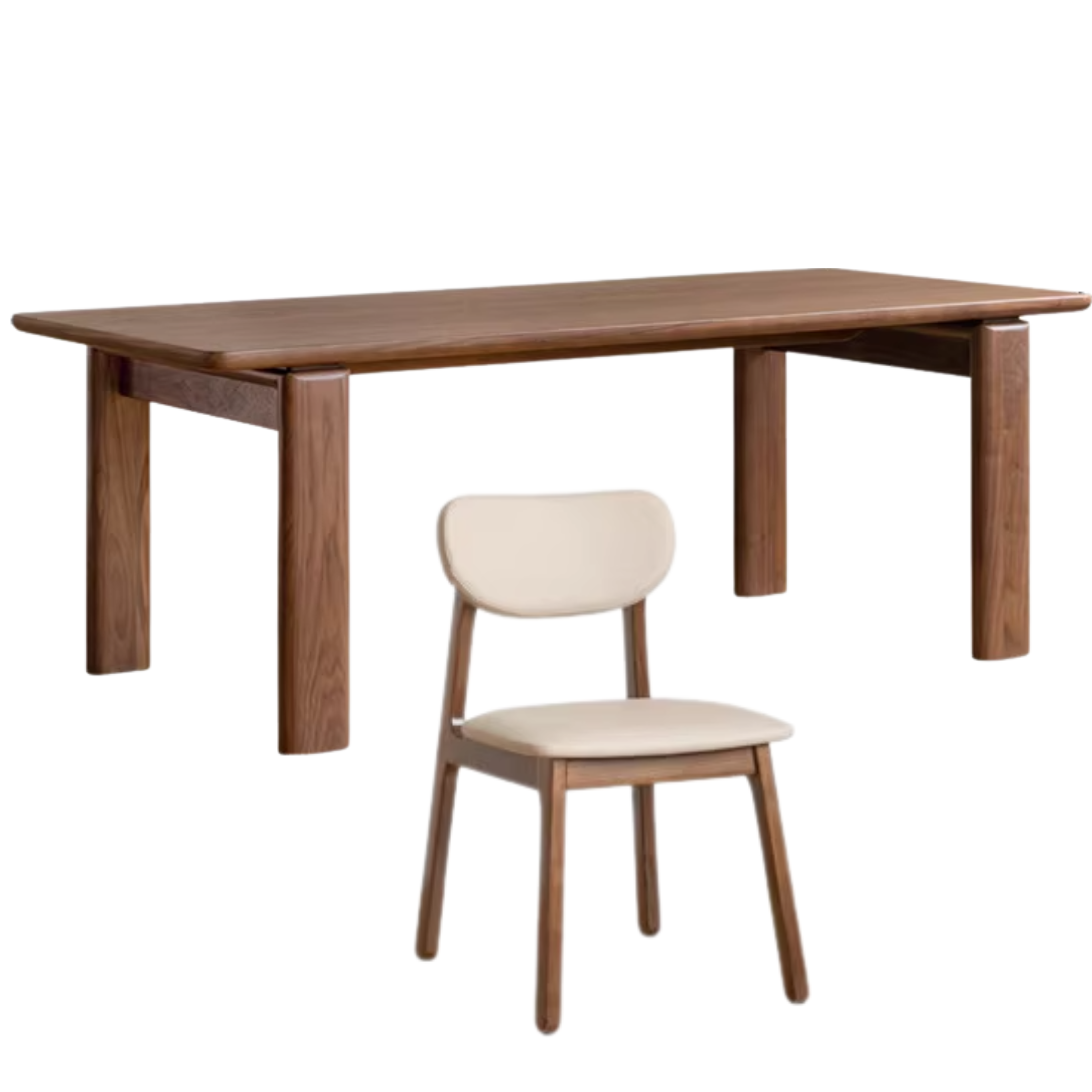 Black Walnut Solid Wood Modern Dining Table