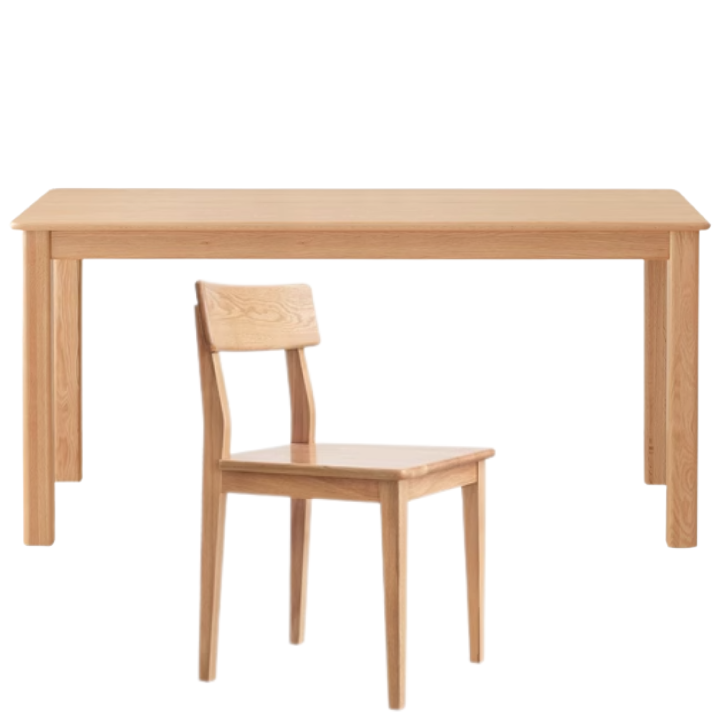 Oak, Ash Solid Wood Modern Dining Table