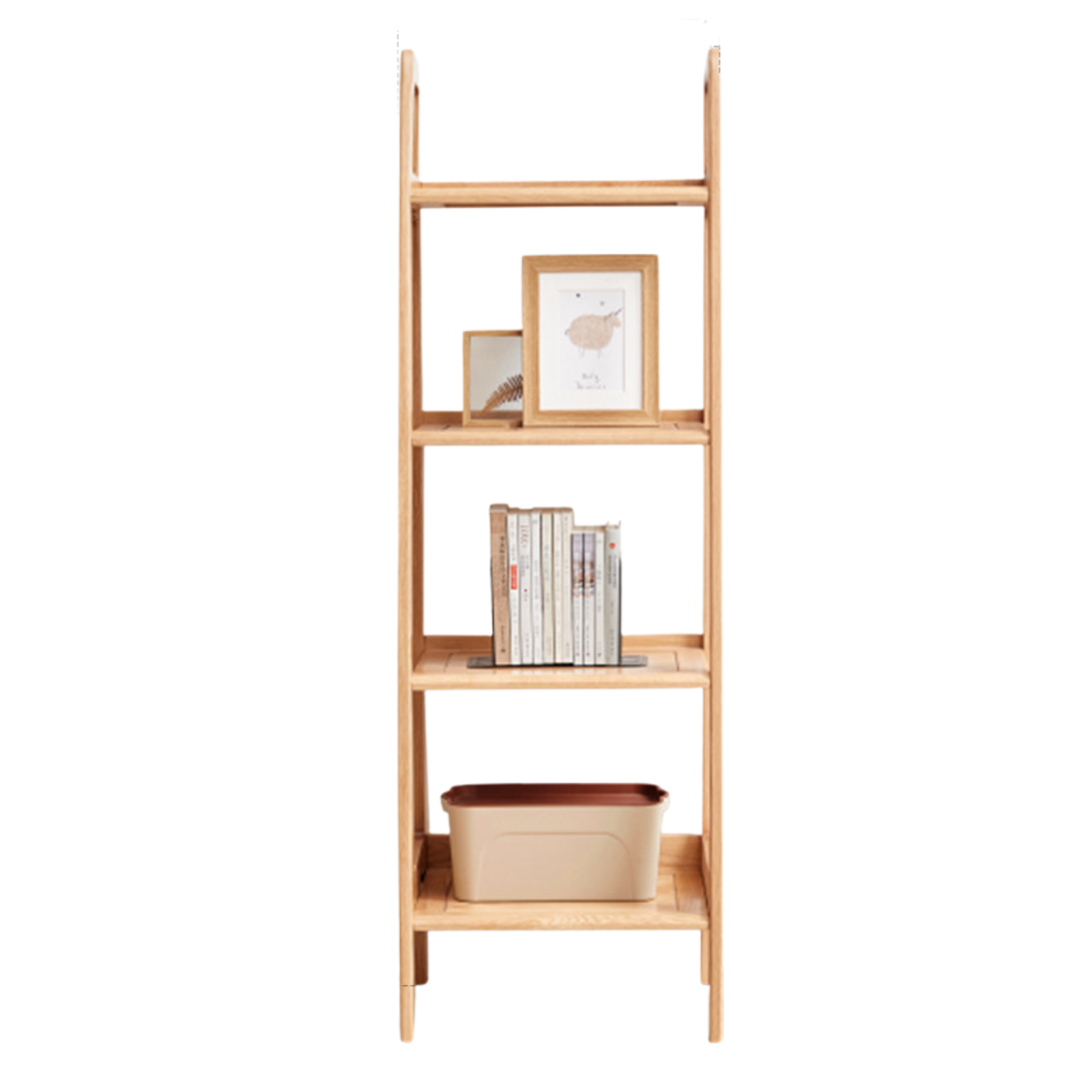 Oak Solid Wood Multi Layer Shelf, Bookshelves, Flower Racks