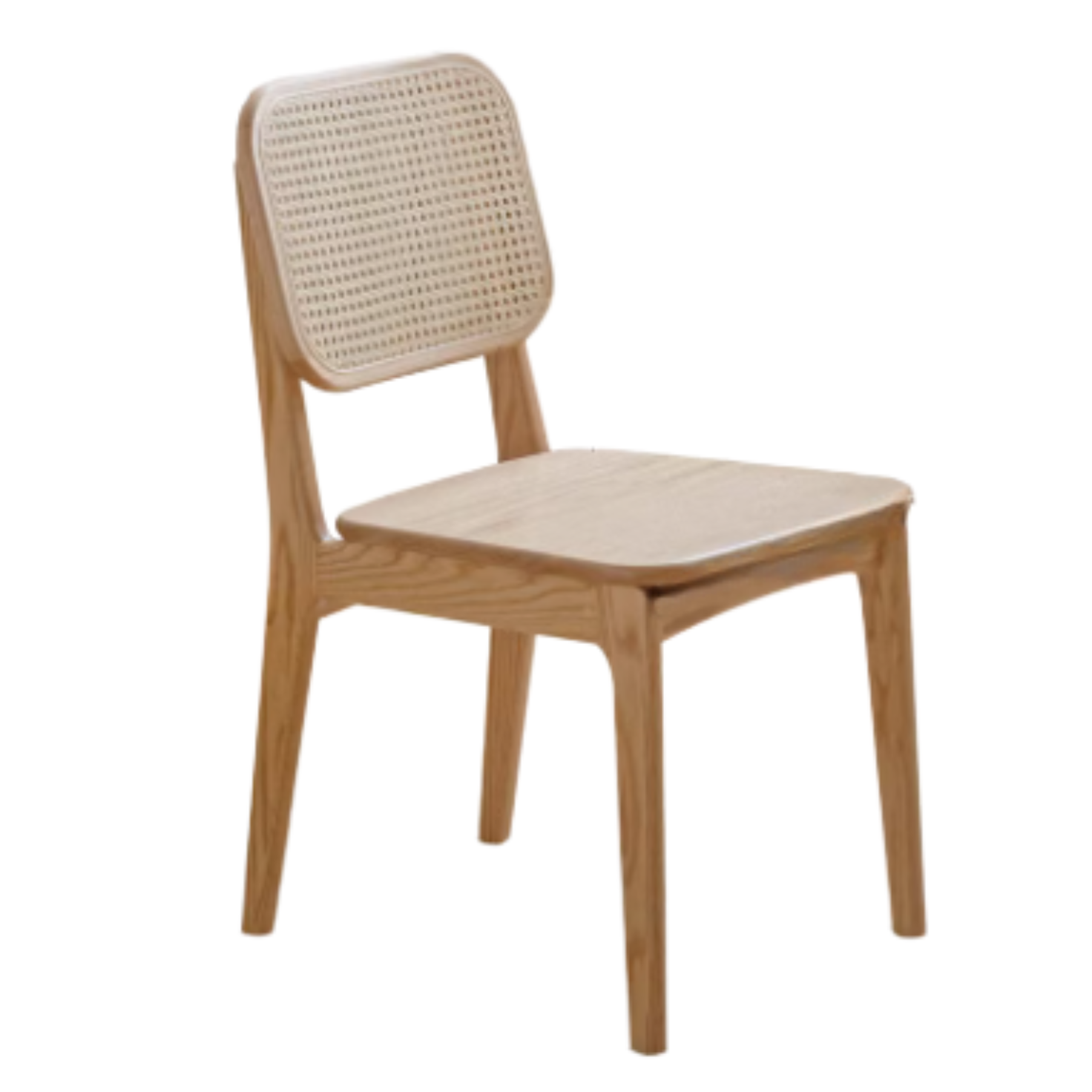 4 pcs - Oak, Ash Solid Wood Rattan Dining Chair