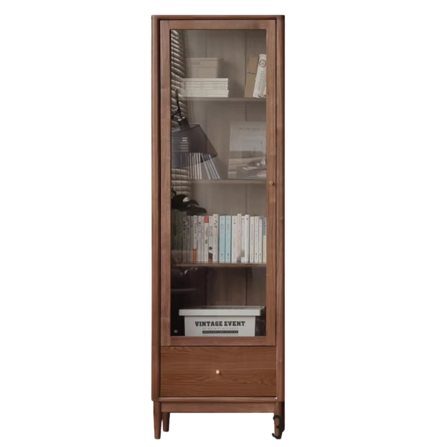 Black Walnut, Oak, Ash Solid Wood Bookcase Whole Wall Free Combination Bookshelf