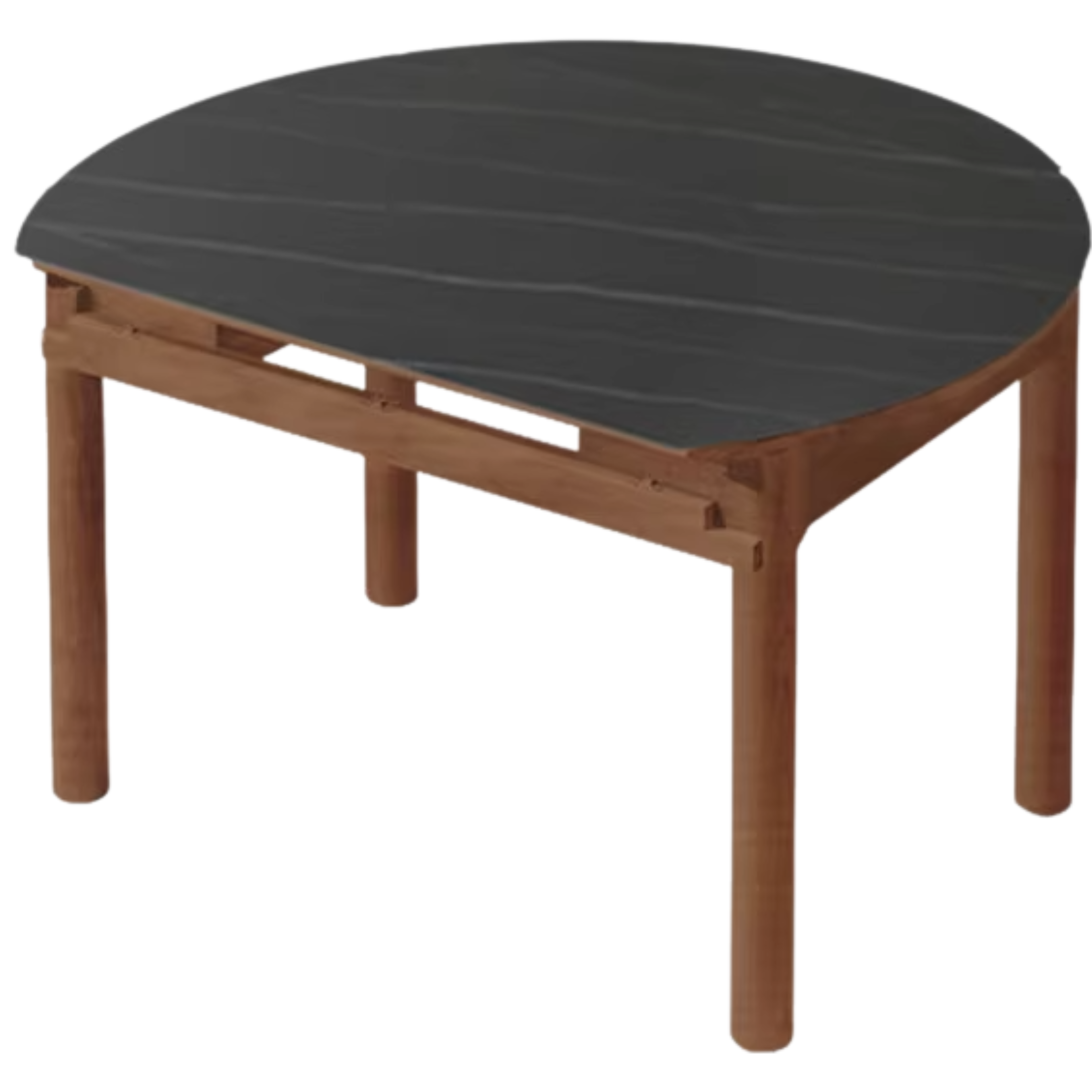 Oak, Black Walnut, Ash Solid Wood Rock Plate Folding Dining Table