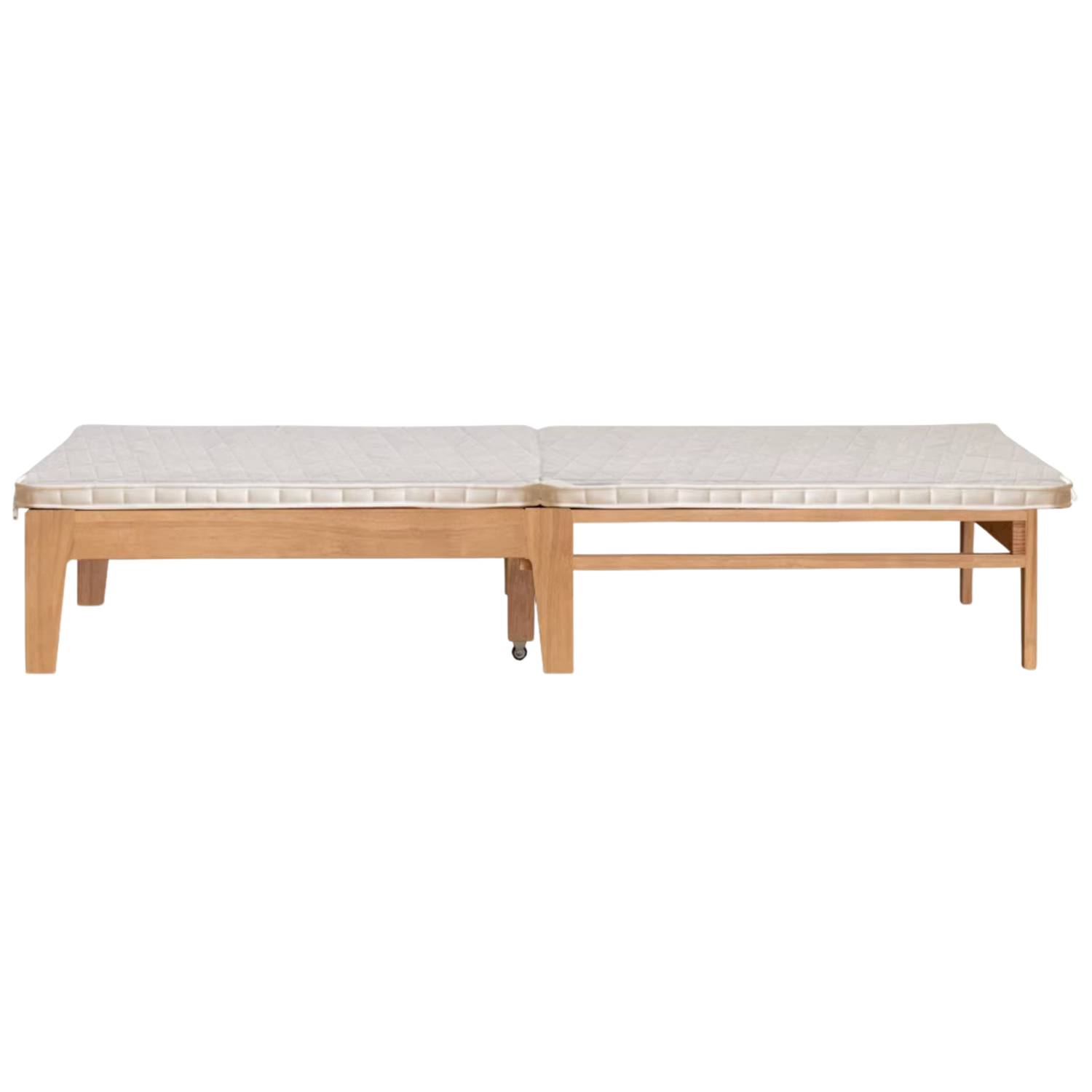 Oak, Beech, Solid Rubberwood Folding Sofa Bed, Retractable Sofa.