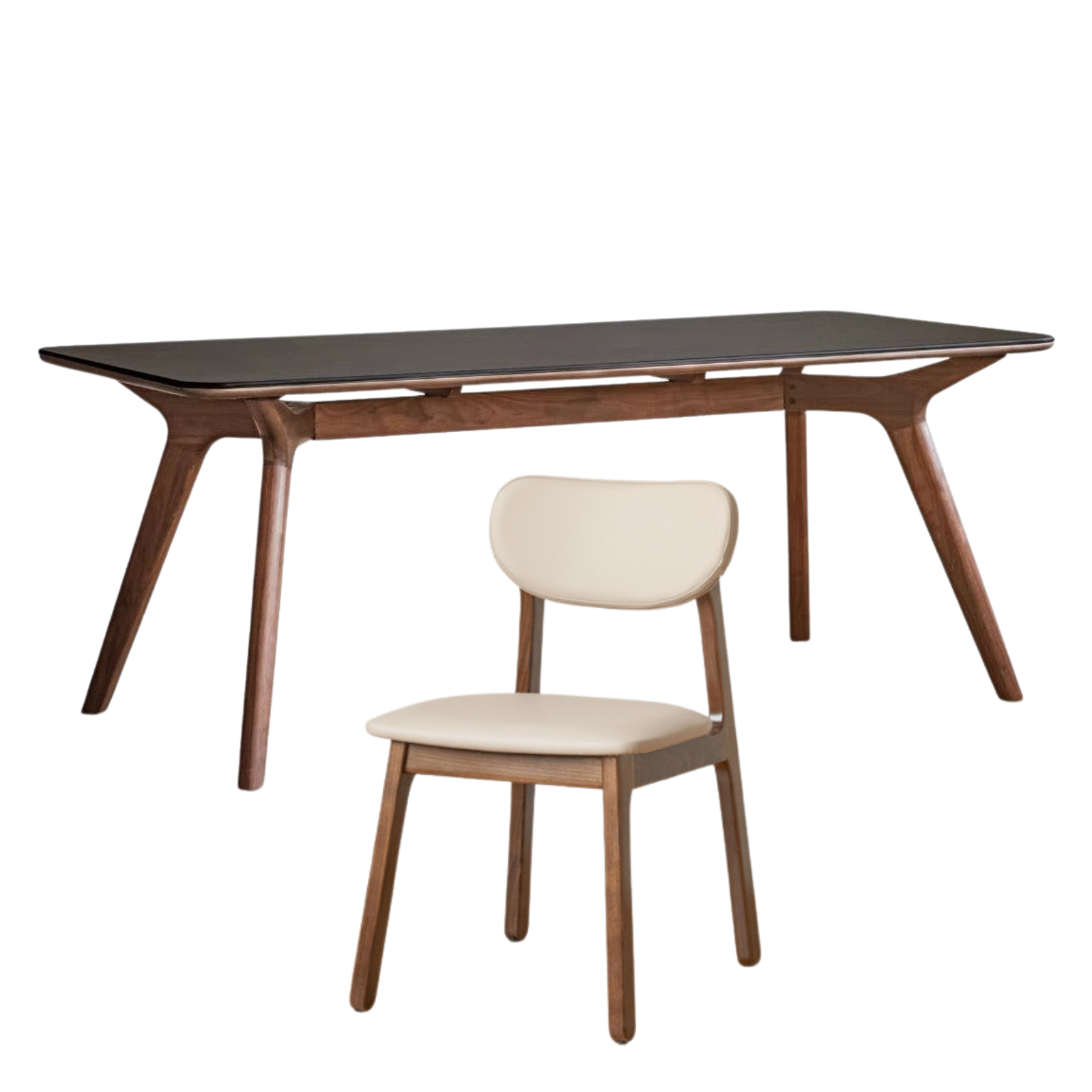 Black Walnut Solid Wood Rock Slab Dining Table