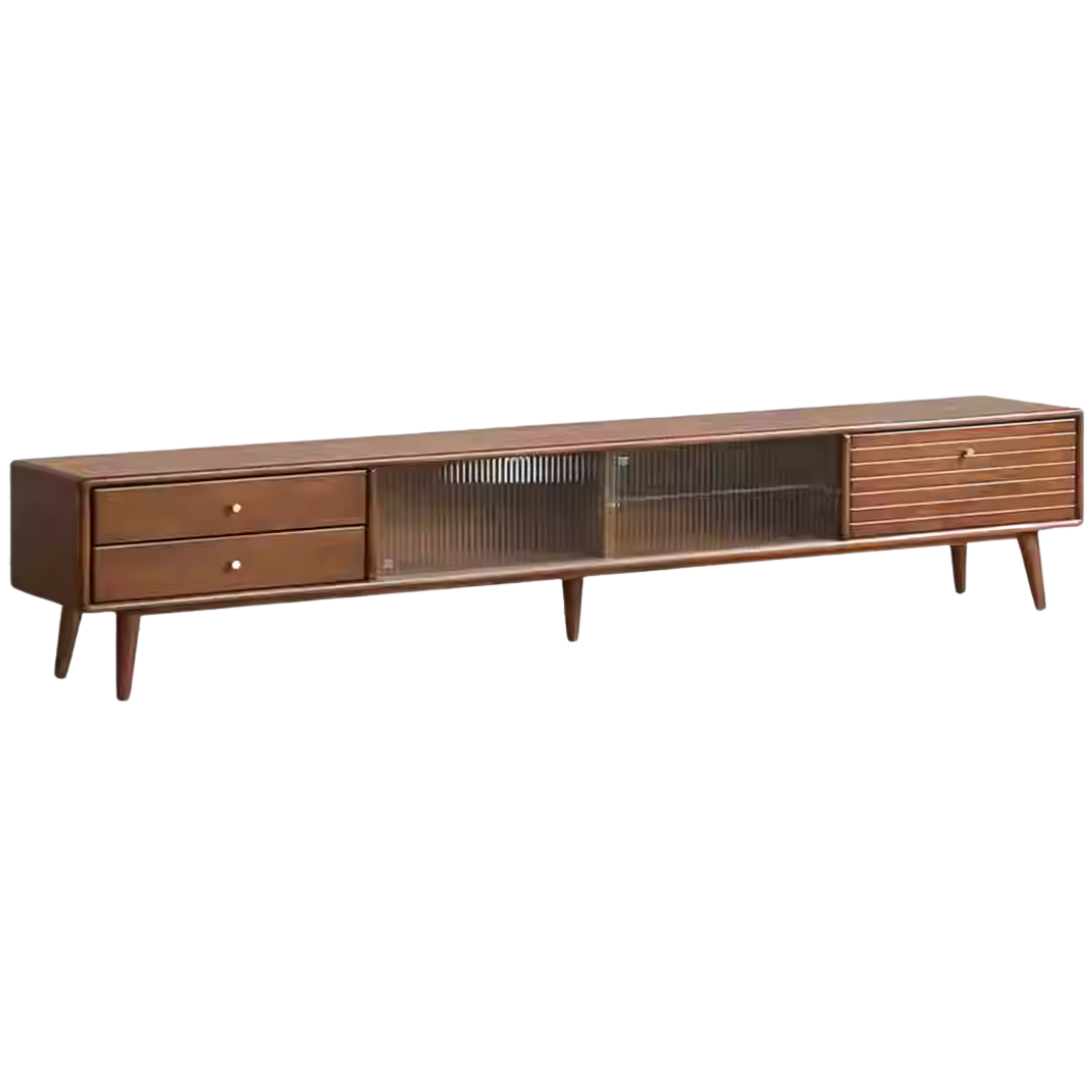 Rubber Solid wood Light Luxury TV Cabinet.