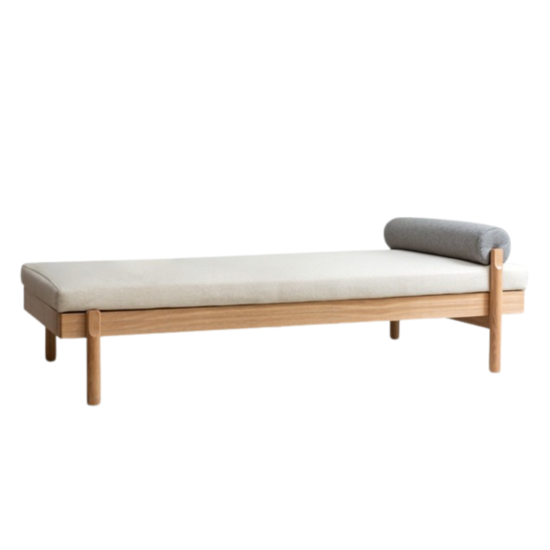 North american black walnut, Ash Solid Wood Single Sleeper Chaise Sofa Bed