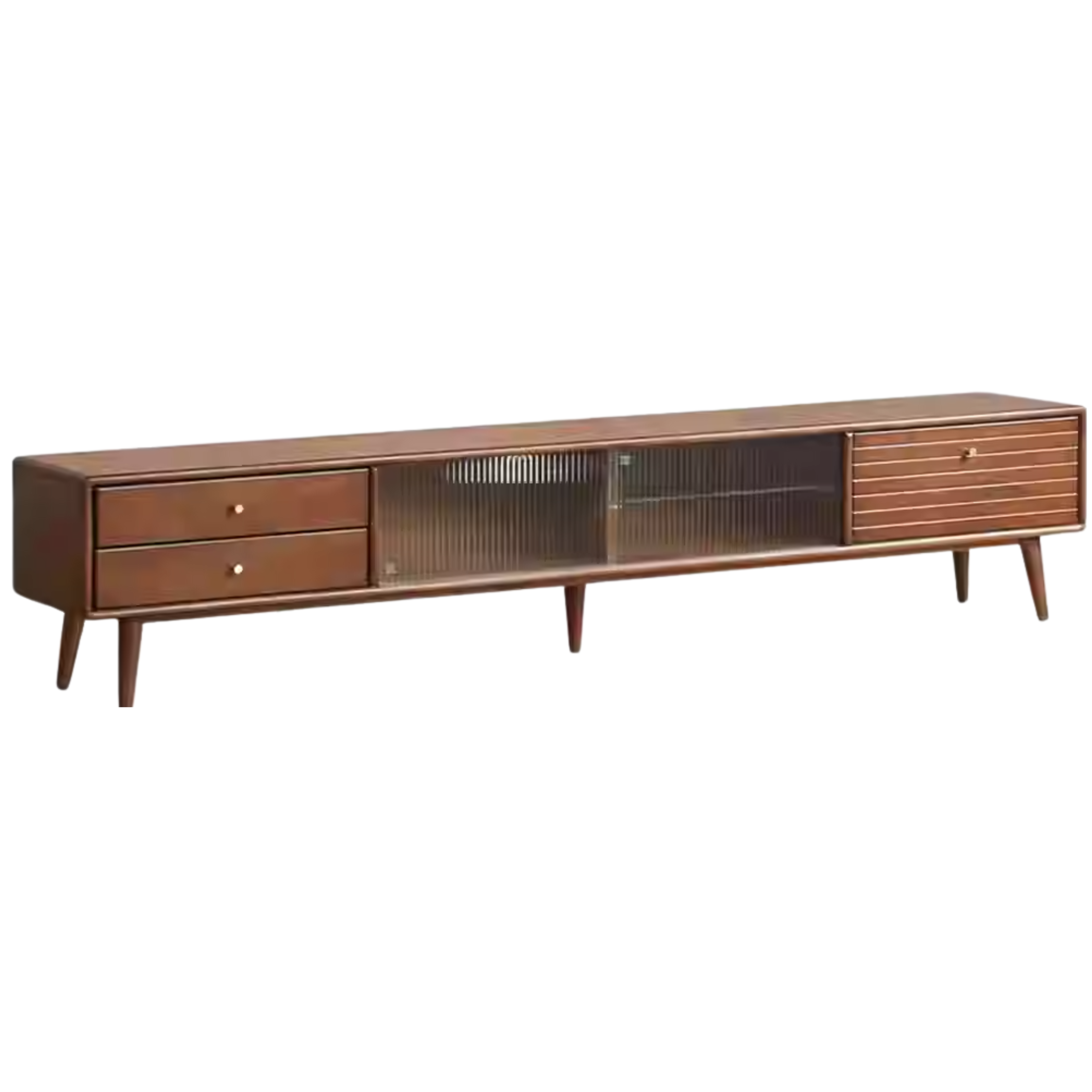 Rubber Solid wood Light Luxury TV Cabinet.
