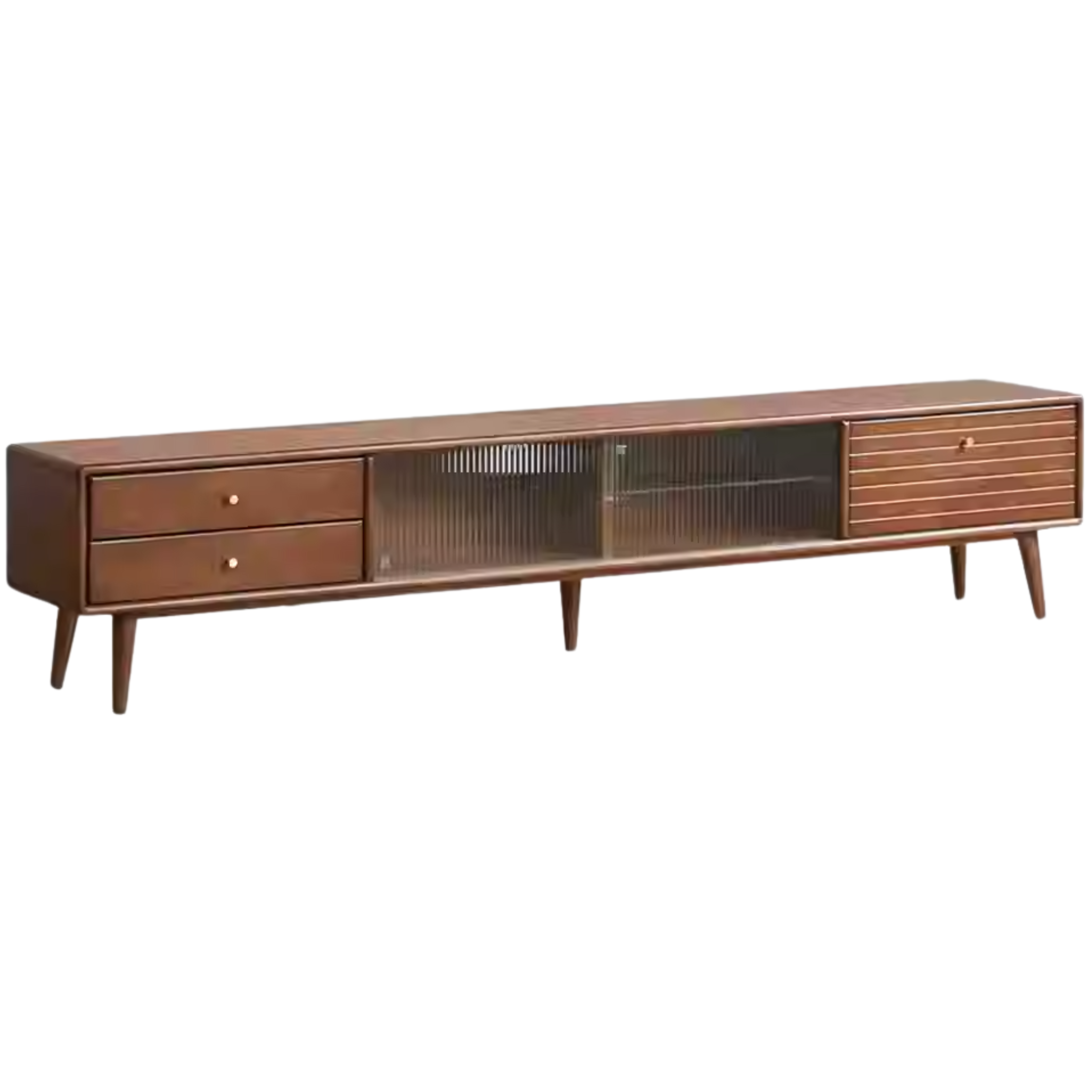 Rubber Solid wood Light Luxury TV Cabinet.