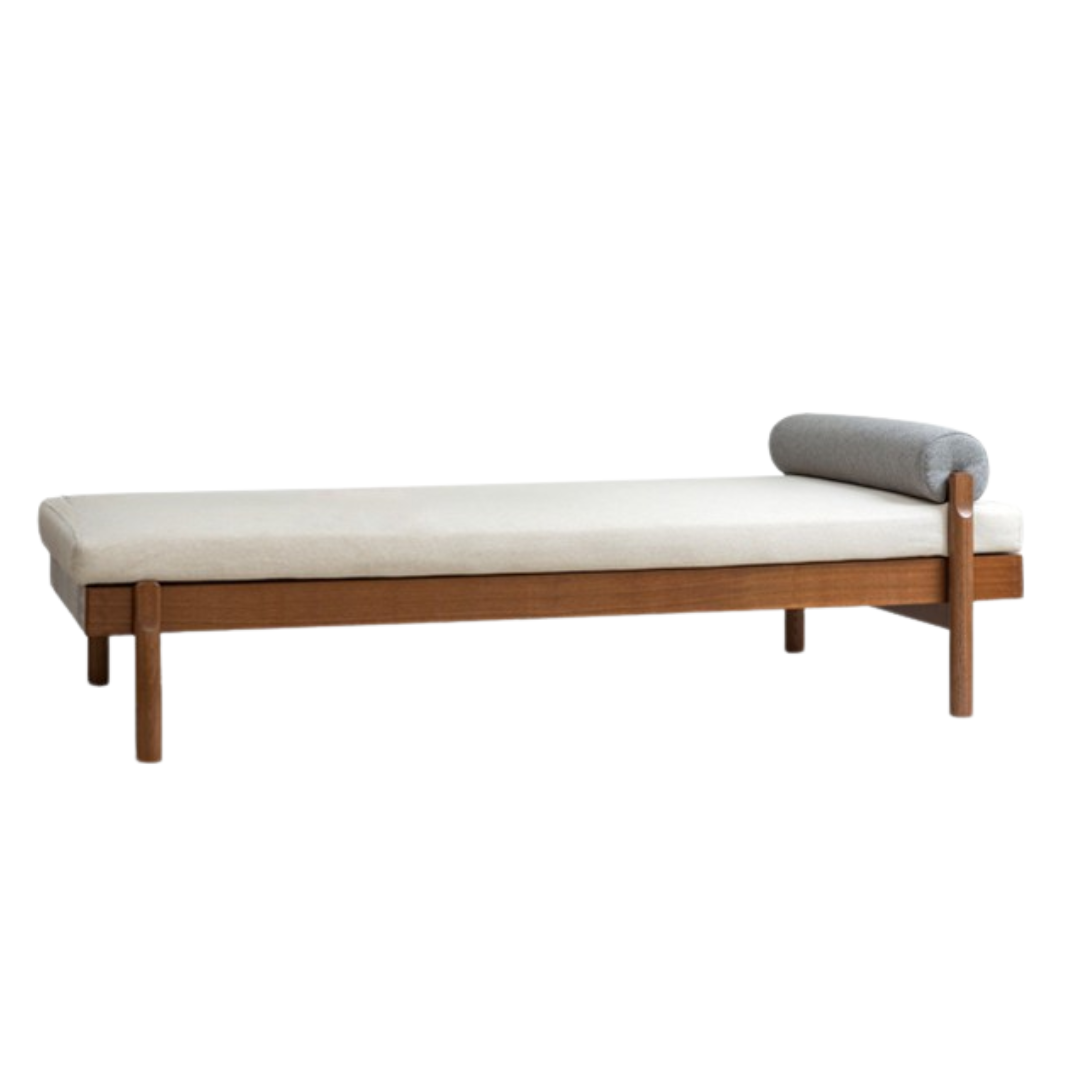 North american black walnut, Ash Solid Wood Single Sleeper Chaise Sofa Bed