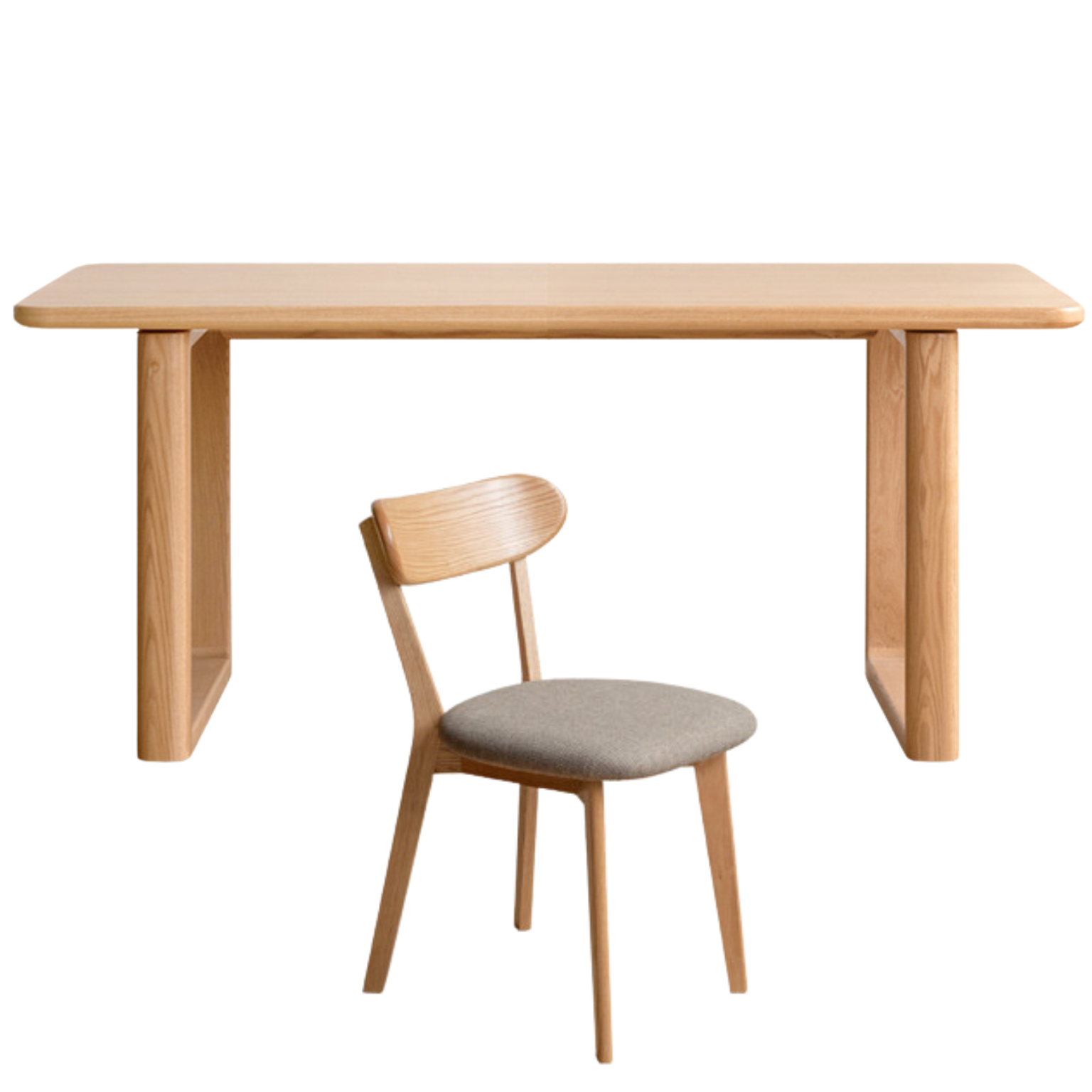 Oak Solid Wood Large Plate Dining Table