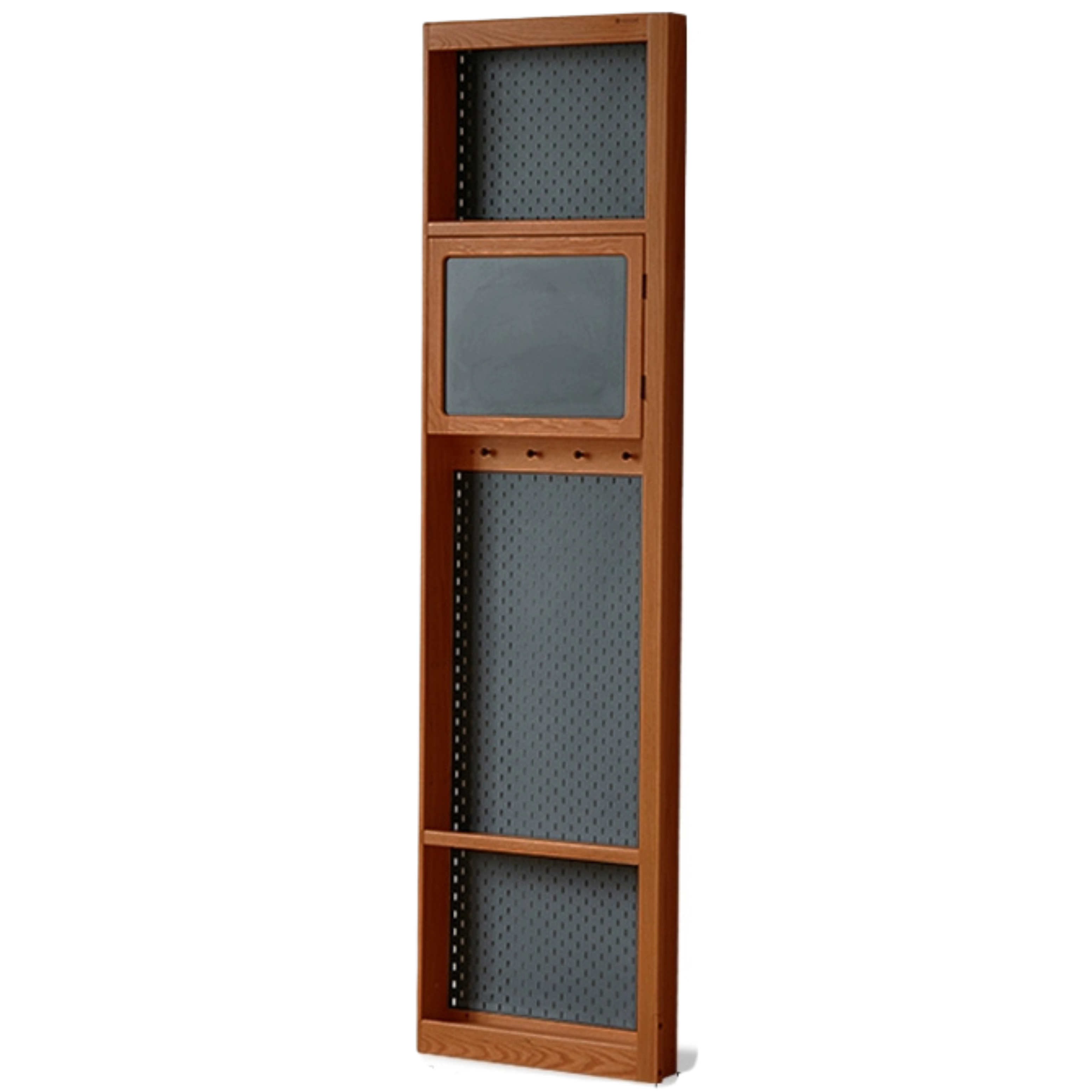 Cherry, Poplar Solid Wood Medieval Style Corner Cabinet.