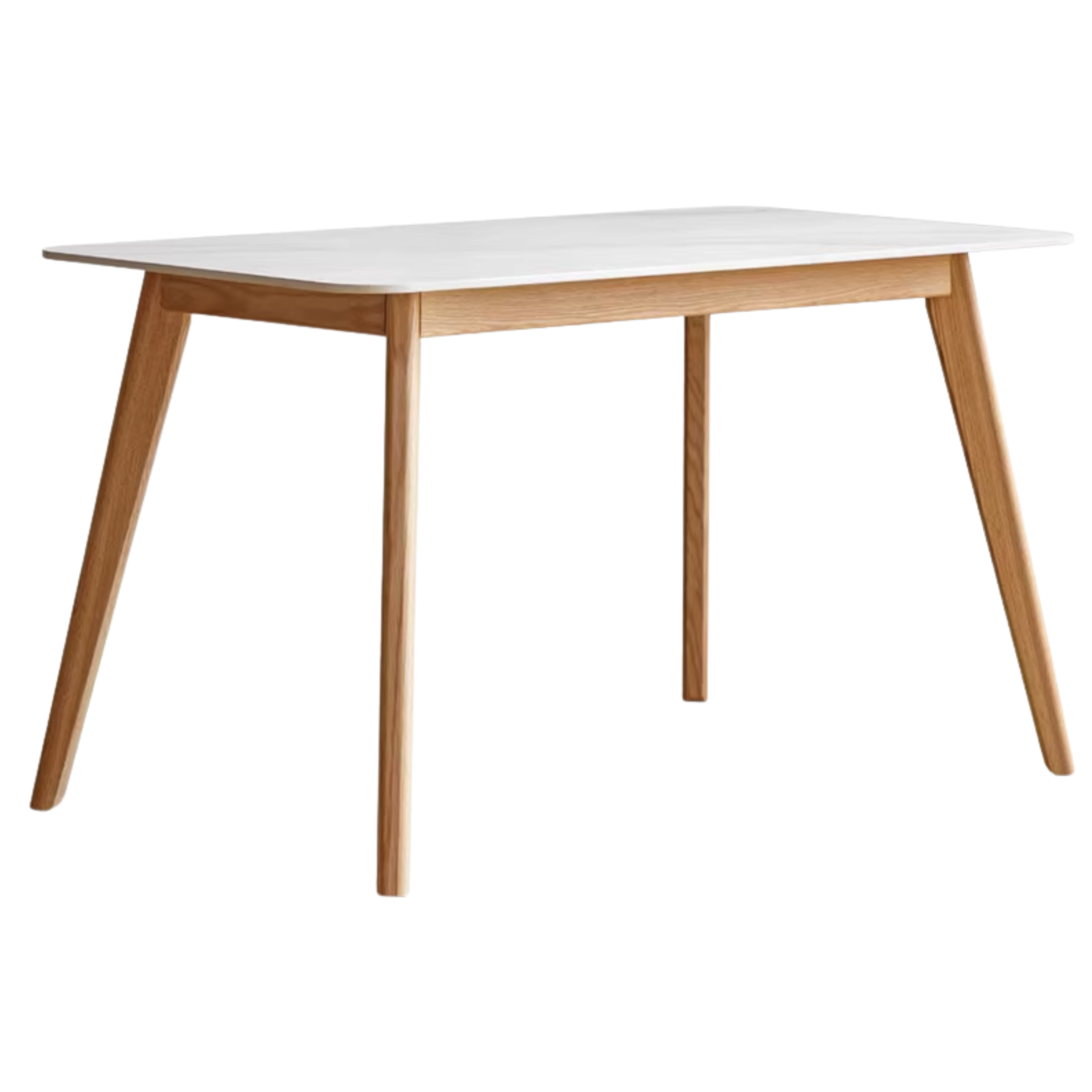 Solid RubberWood, Oak Solid Wood Rock Modern Dining Table