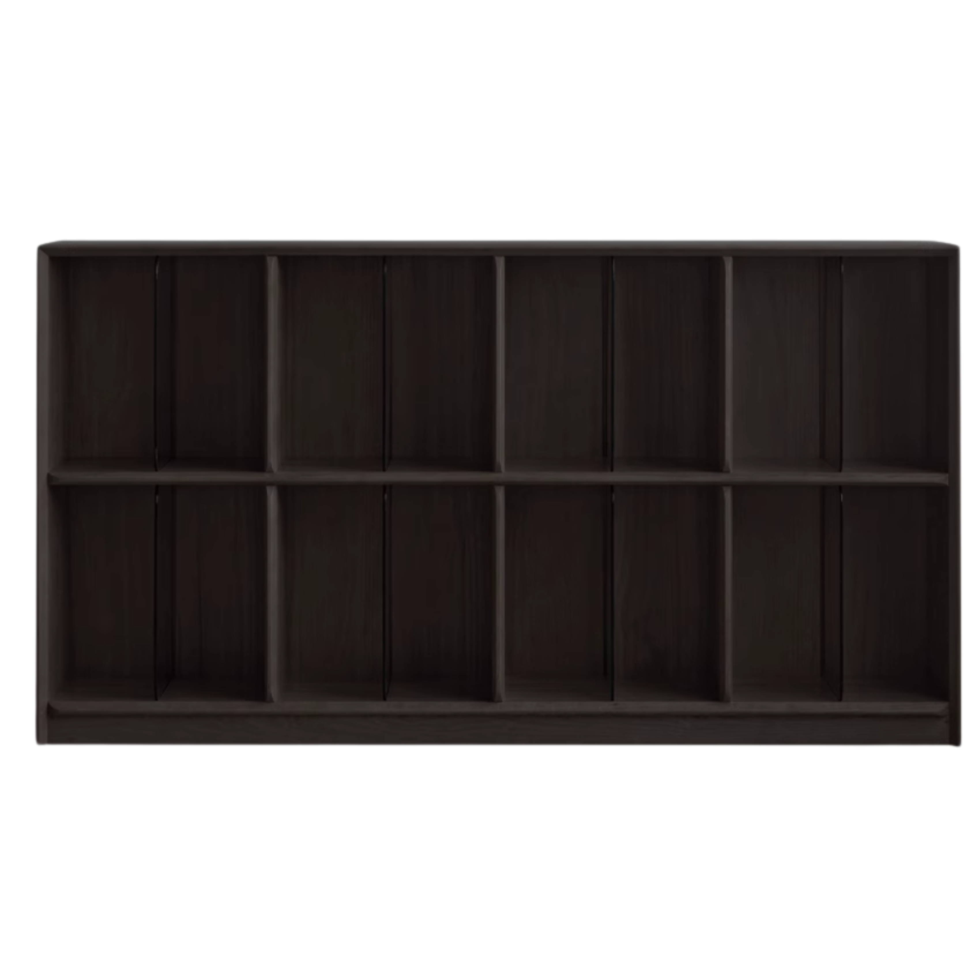 Oak Solid Wood Black Modern Bookcase