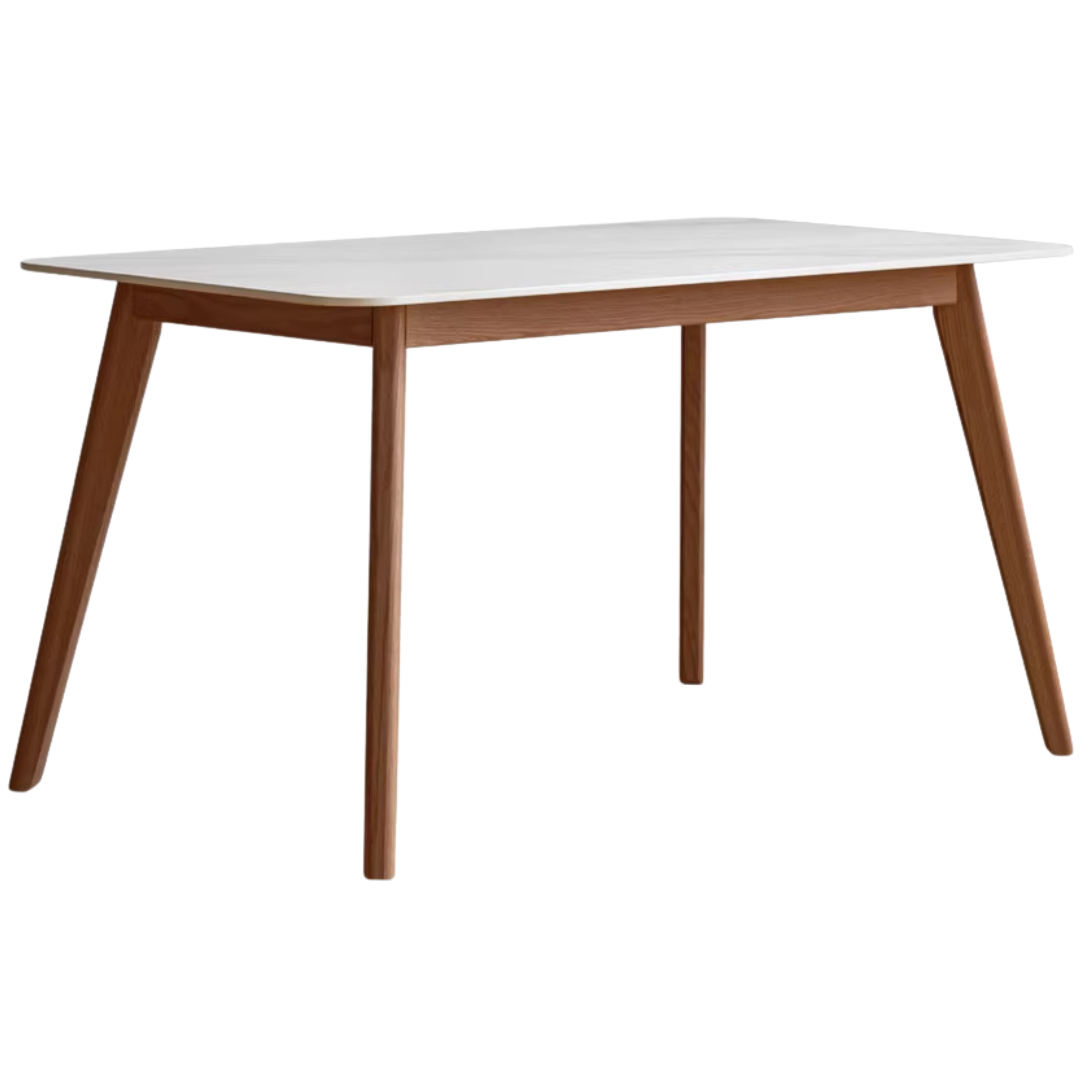 Solid RubberWood, Oak Solid Wood Rock Modern Dining Table