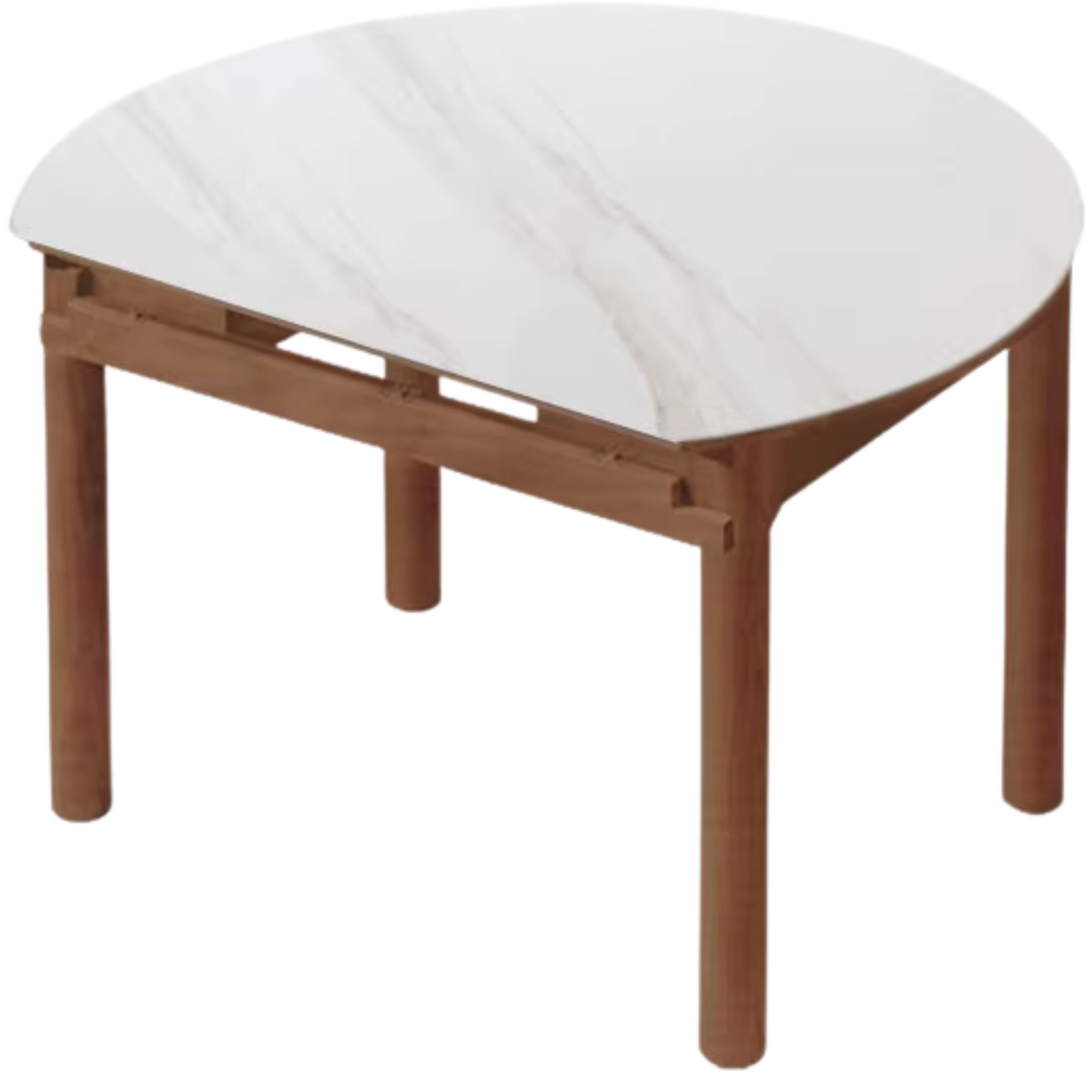 Oak, Black Walnut, Ash Solid Wood Rock Plate Folding Dining Table