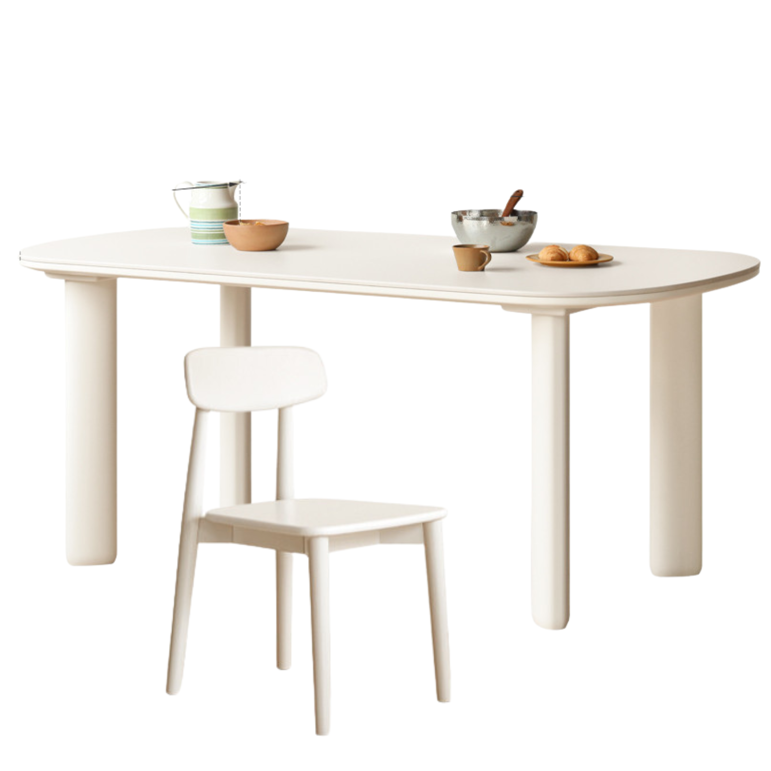 Poplar Solid Wood Rock Plated Oval Dining Table
