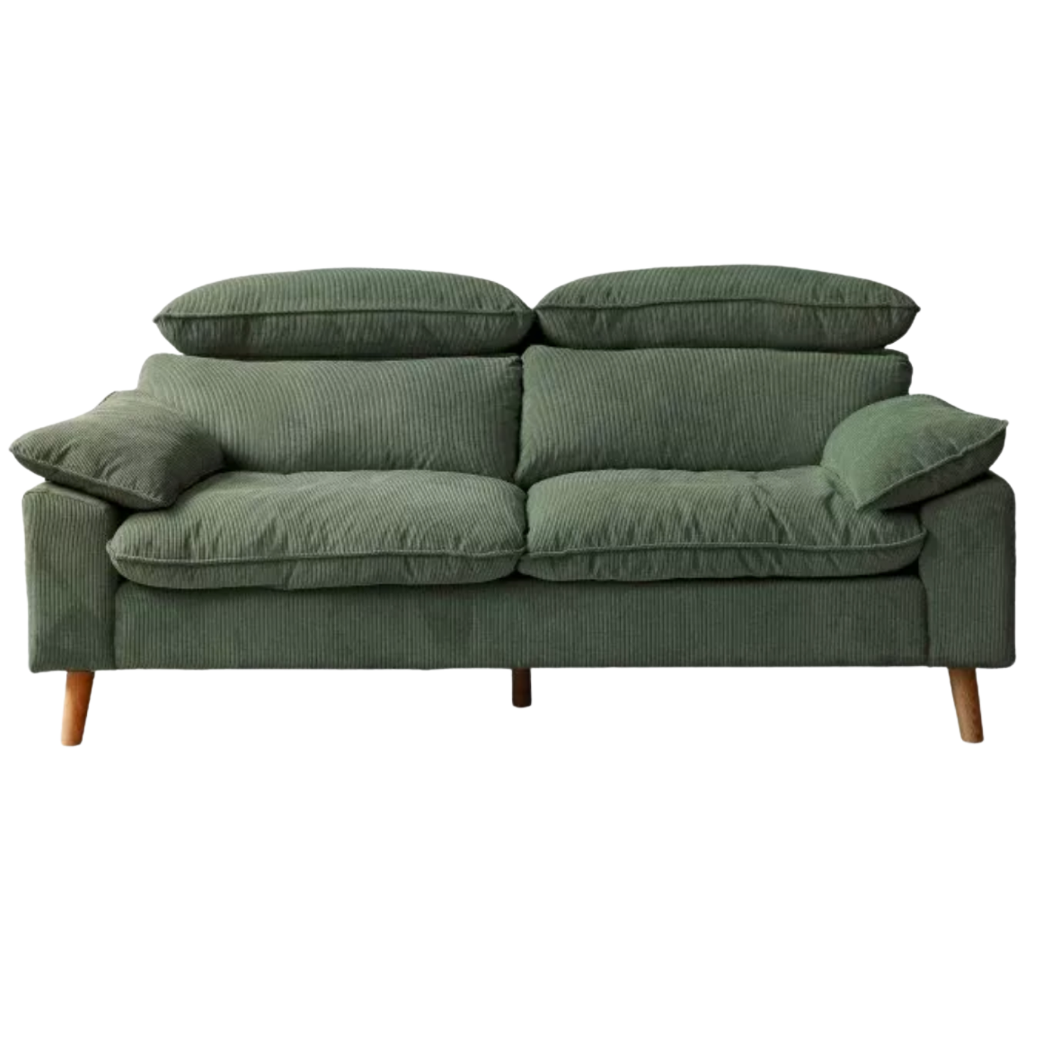 Fabric High Back Straight Sofa Modern.