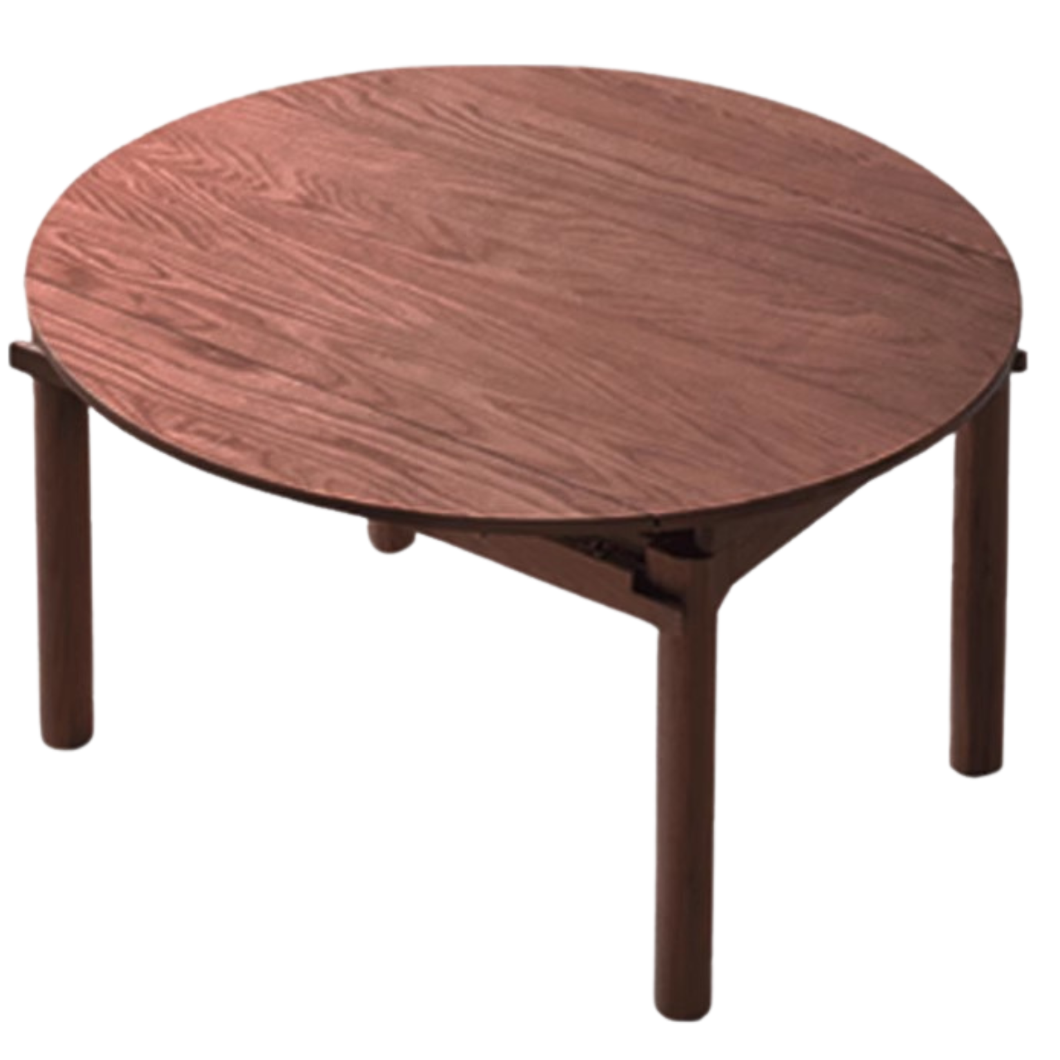 Black Walnut, Ash, Oak Solid Wood Folding Round Dining Table