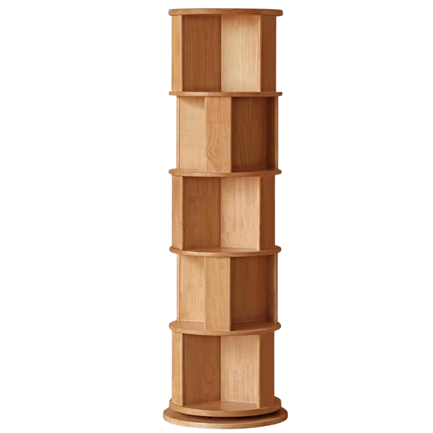 Oak, Rubberwood Multi-Layer Creative Corner Bookshelf