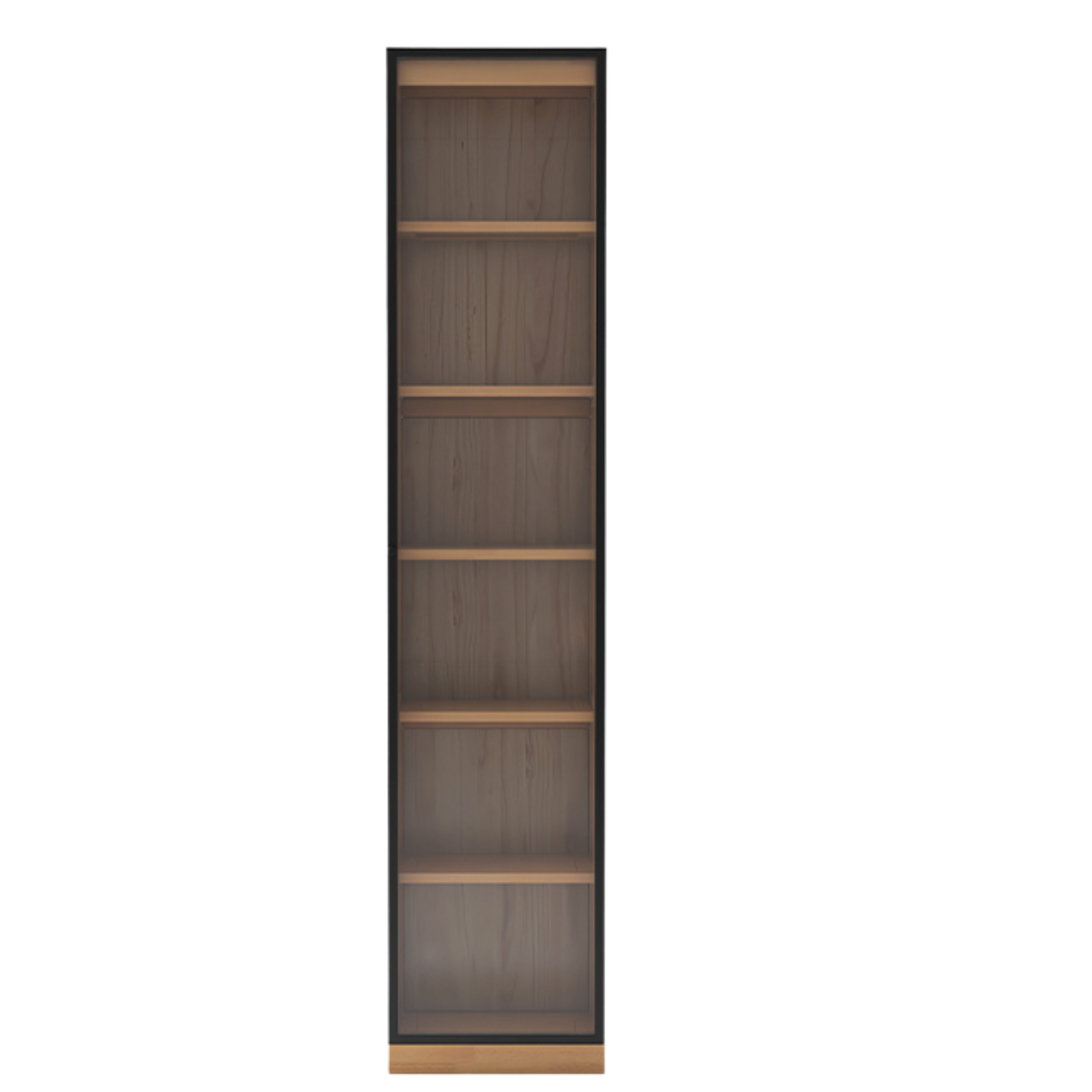 Oak, Solid Rubberwood Modern Bookcase Storage