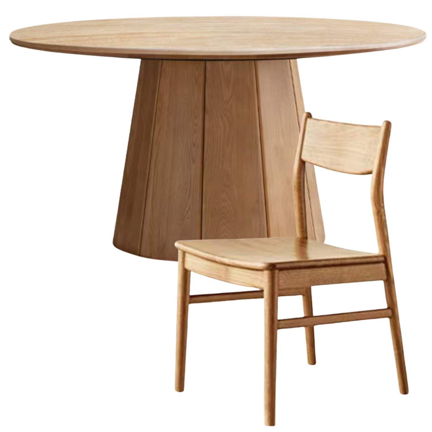 Ash Solid Wood Round Dining Table.