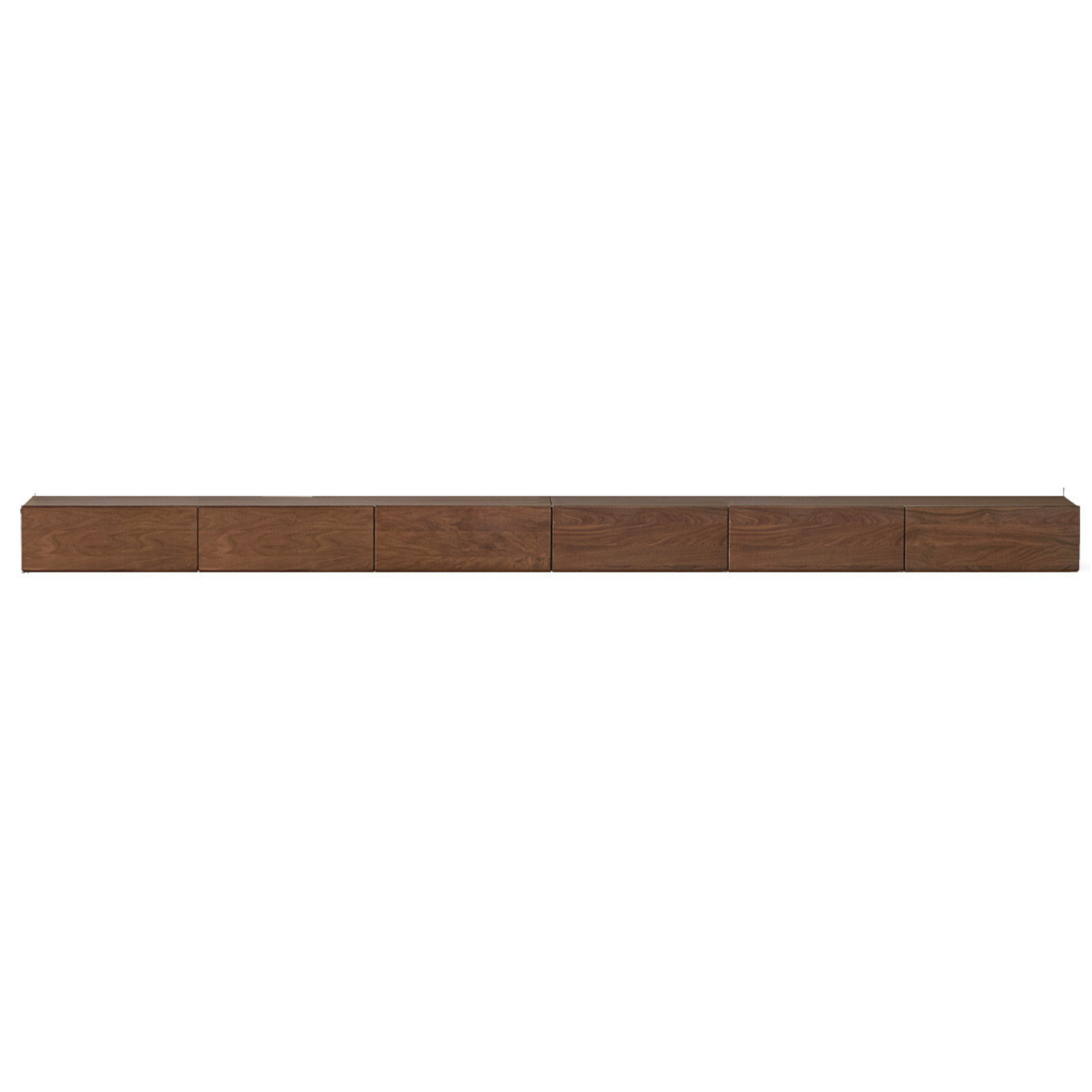 Black Walnut Solid Wood Wall-Mounted Suspended TV Cabinet