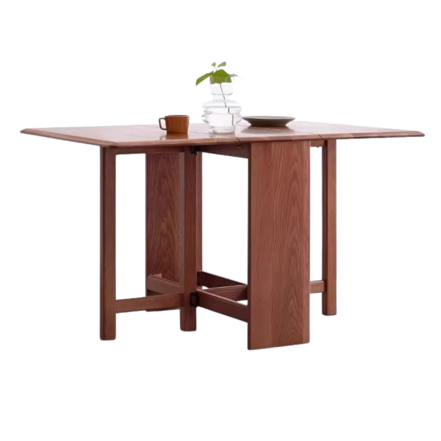 Ash, Oak Solid Wood Folding Dining Table