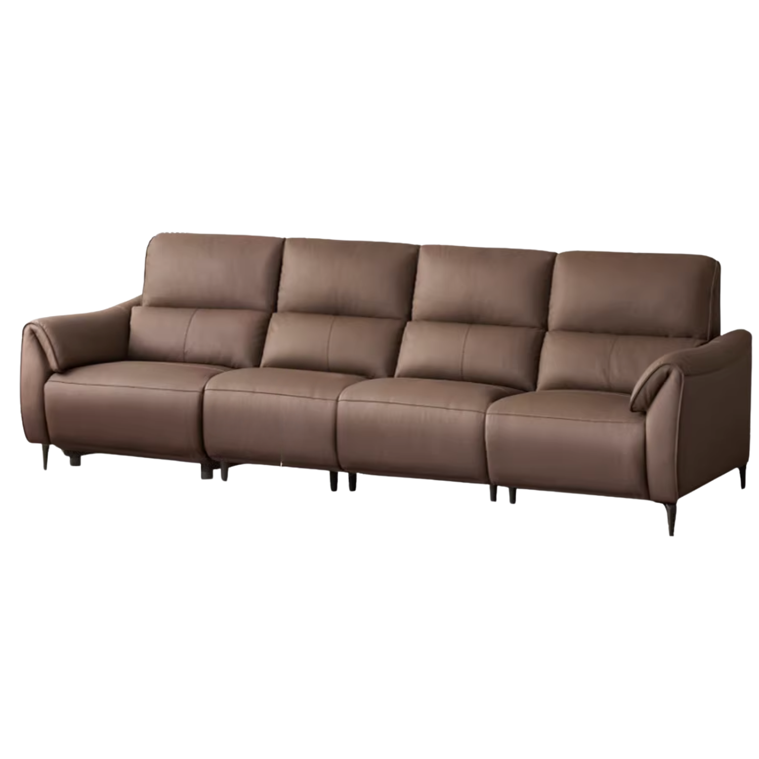 Leather Top Layer Cowhide Retractable Electric Sofa