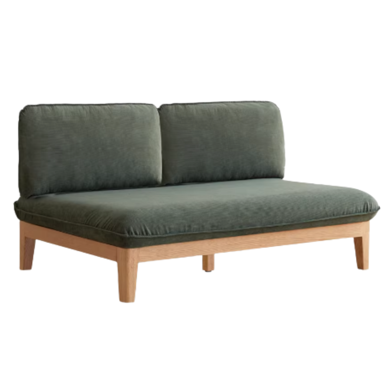 Oak Solid Wood Fabric Sofa.