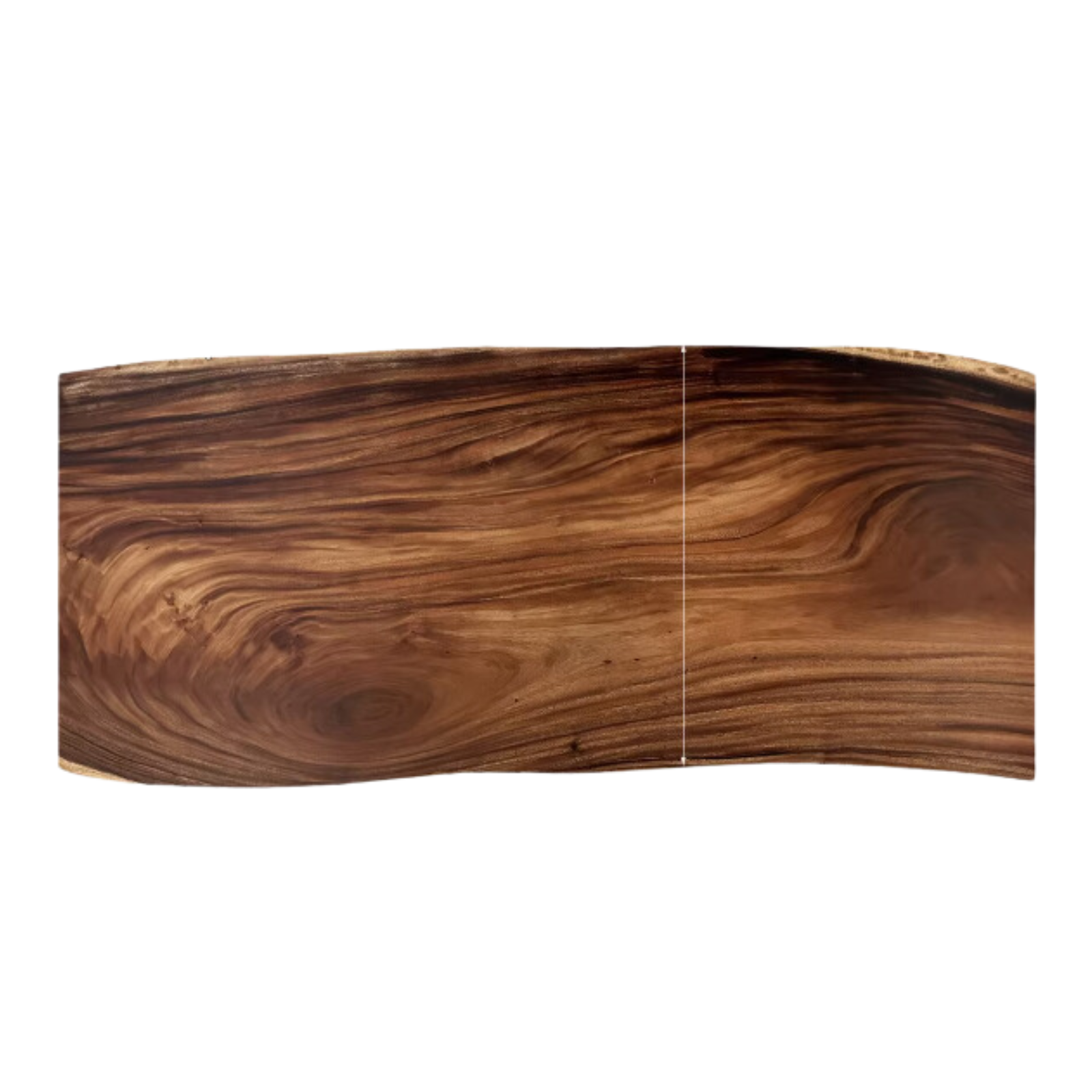 Black Walnut Solid Wood Natural Edge Large Top For Dining Table.