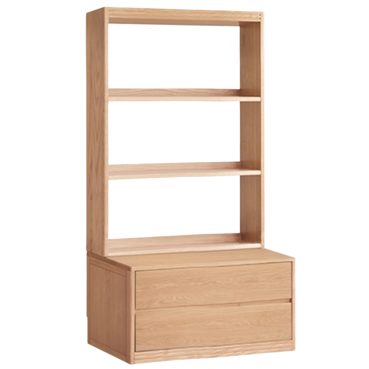 Oak, Ash Solid Wood Wall-To-Wall With Seat Combined Bookshelf