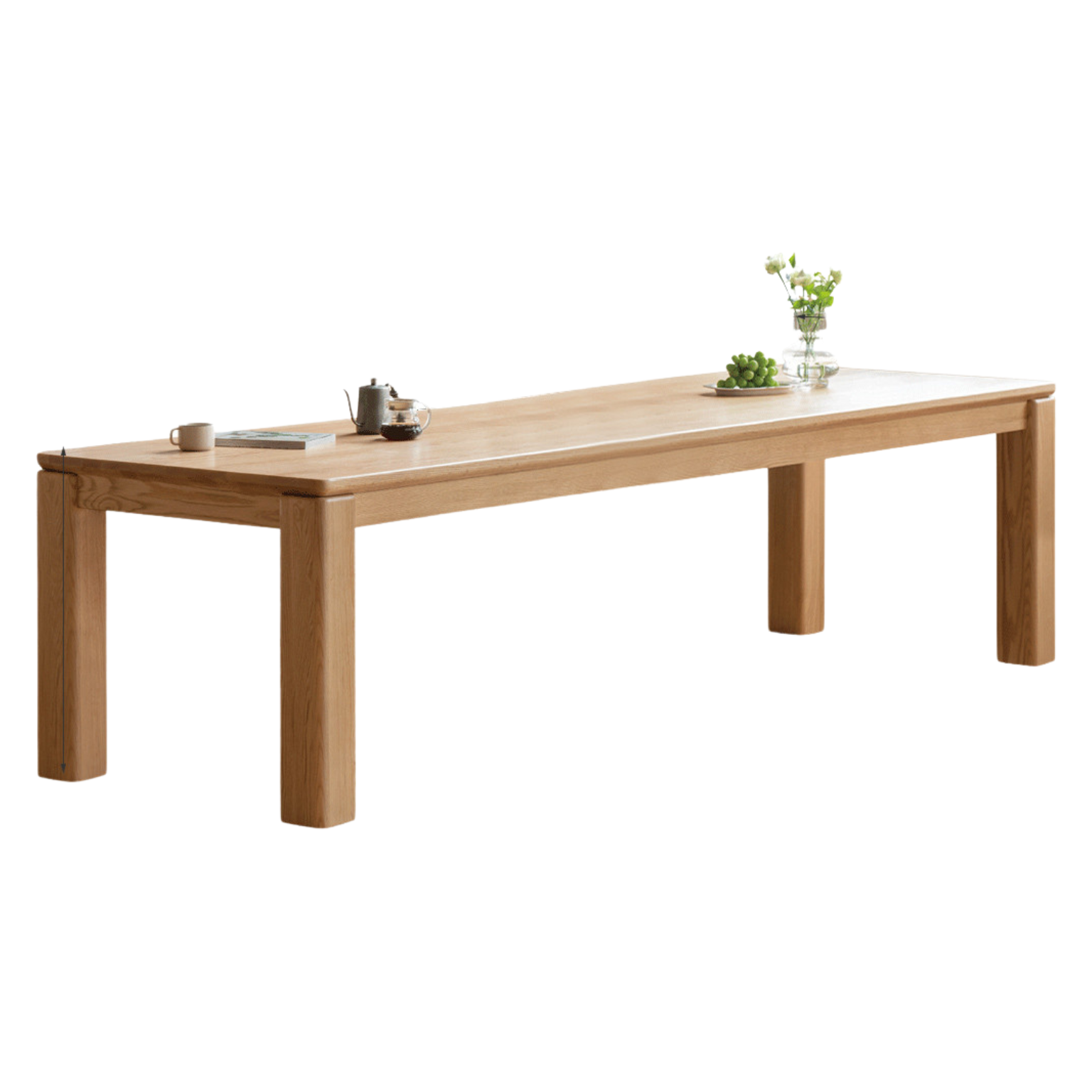 Oak Solid Wood Thick Legs Dining Table