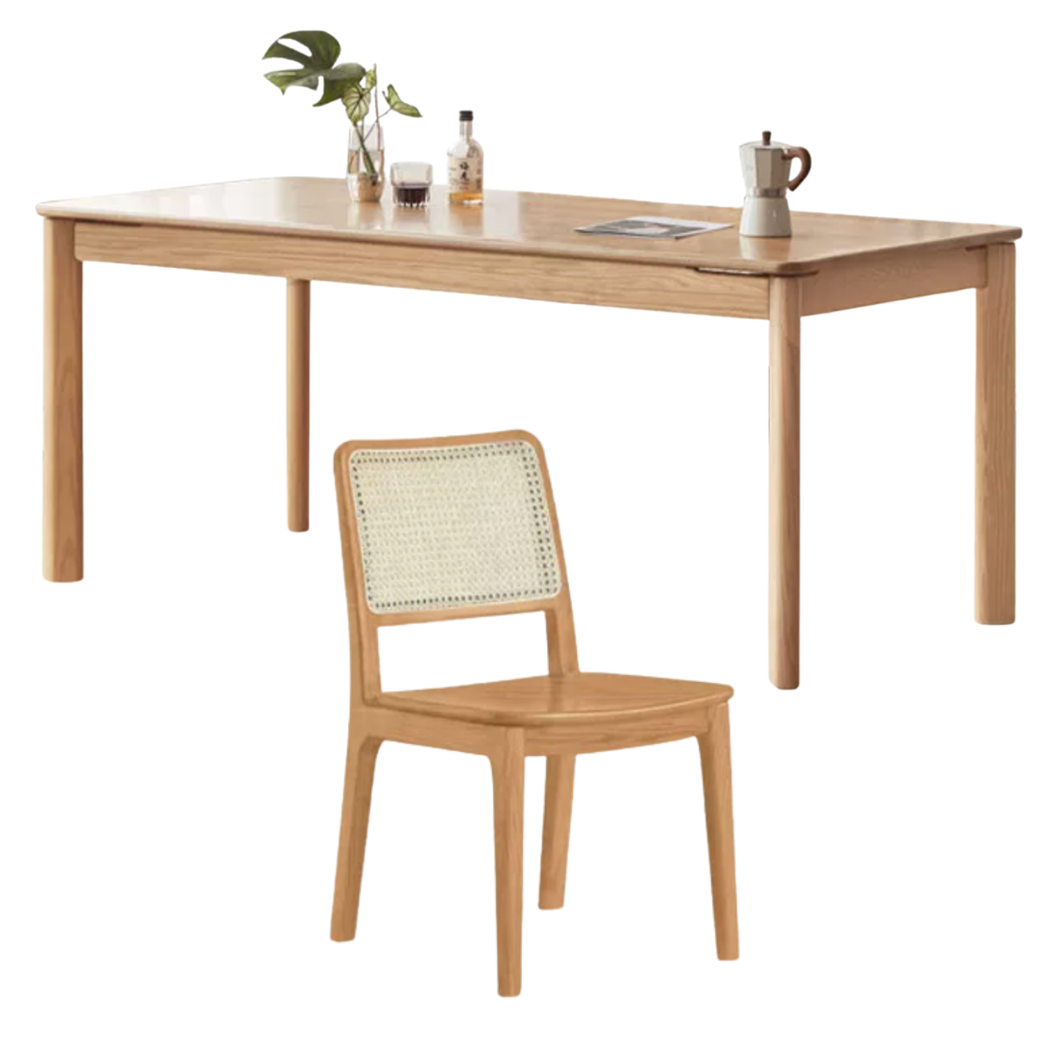 Ash, Oak Solid Wood Long Dining Table