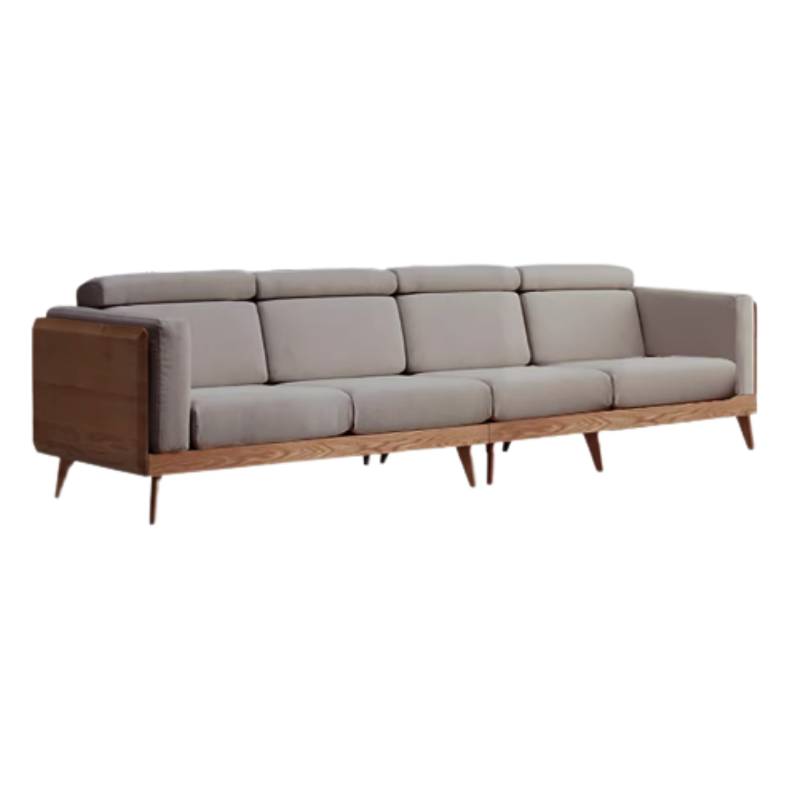 Oak, Ash Solid Wood Modern Fabric Sofa.