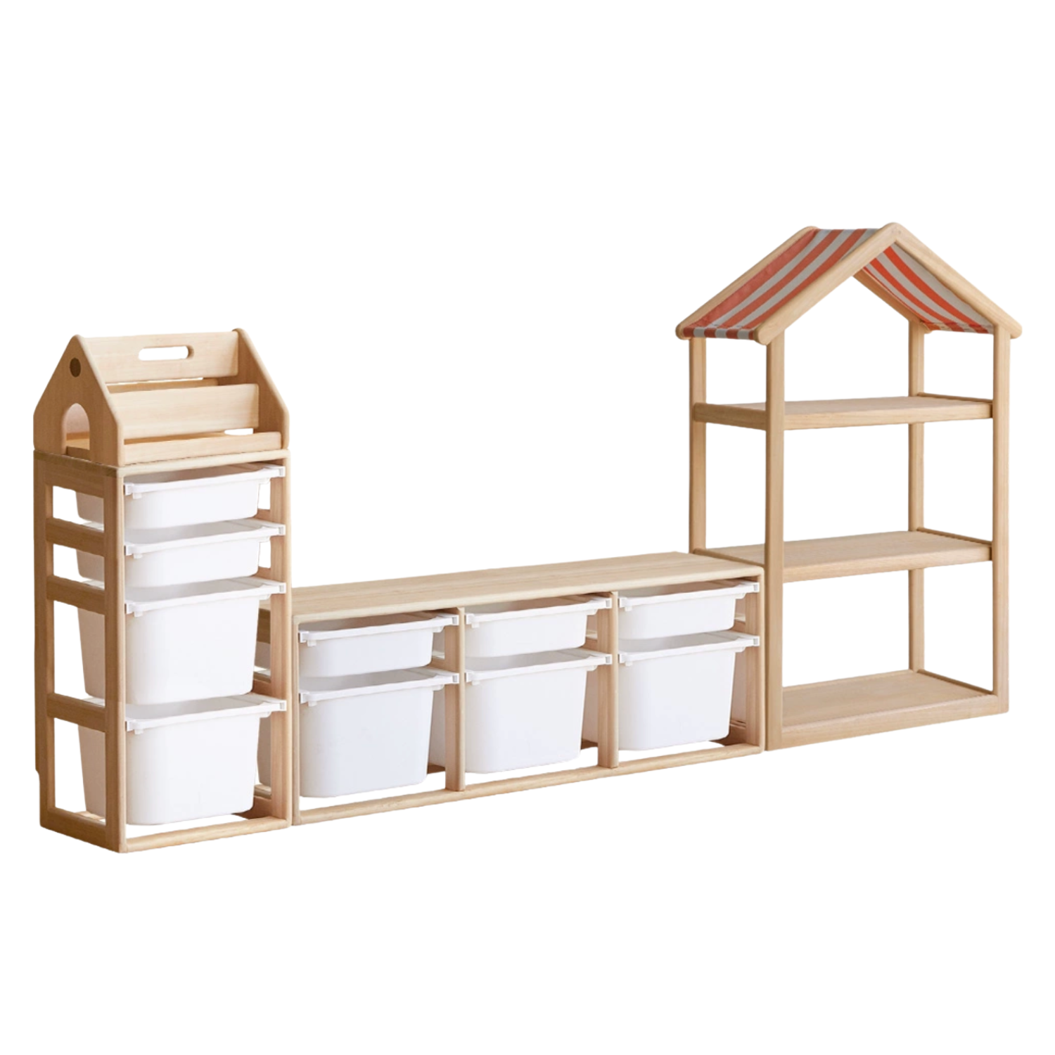 Poplar Solid Wood Kids Montessori Cabinet