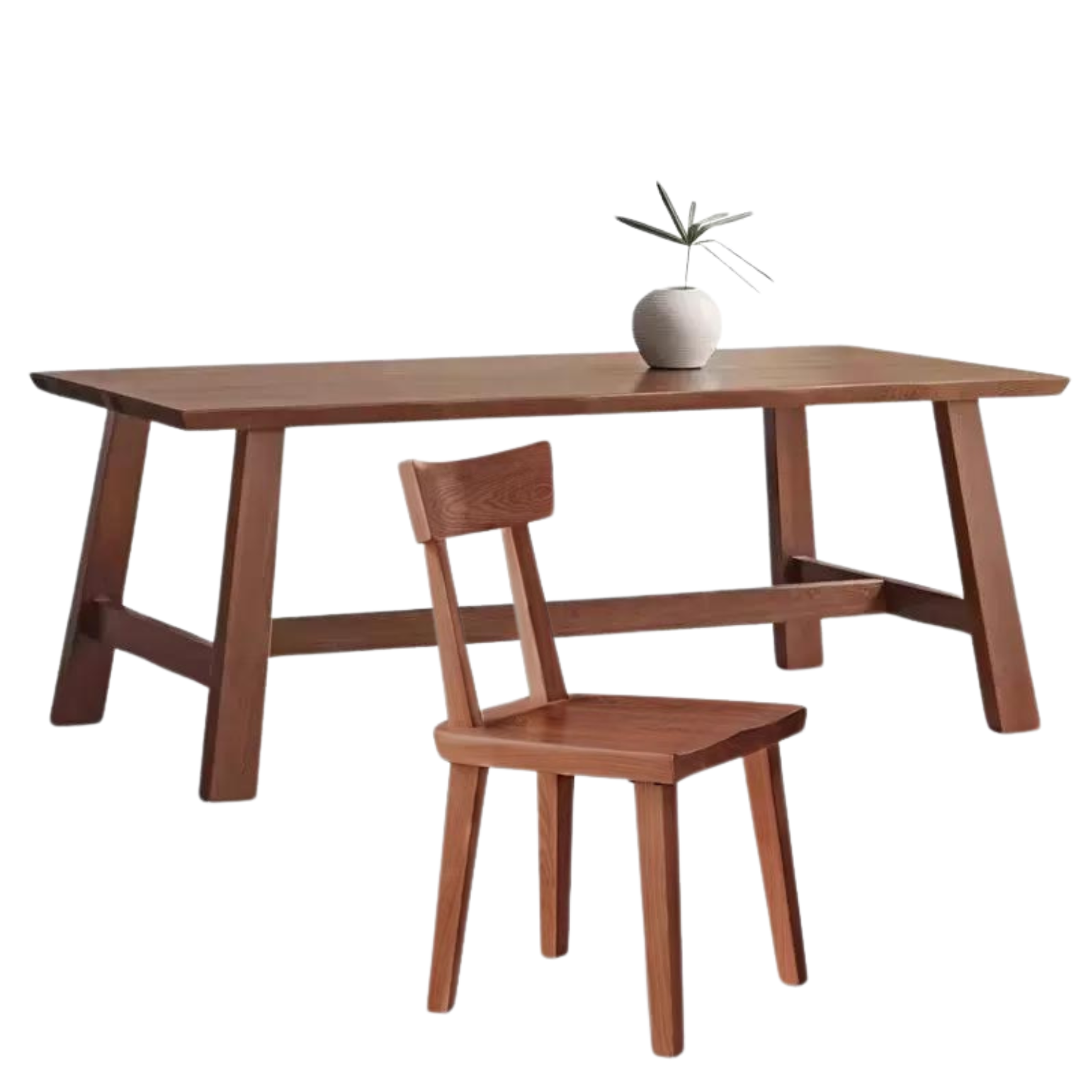 Ash Solid Wood Large Edge Table Dining