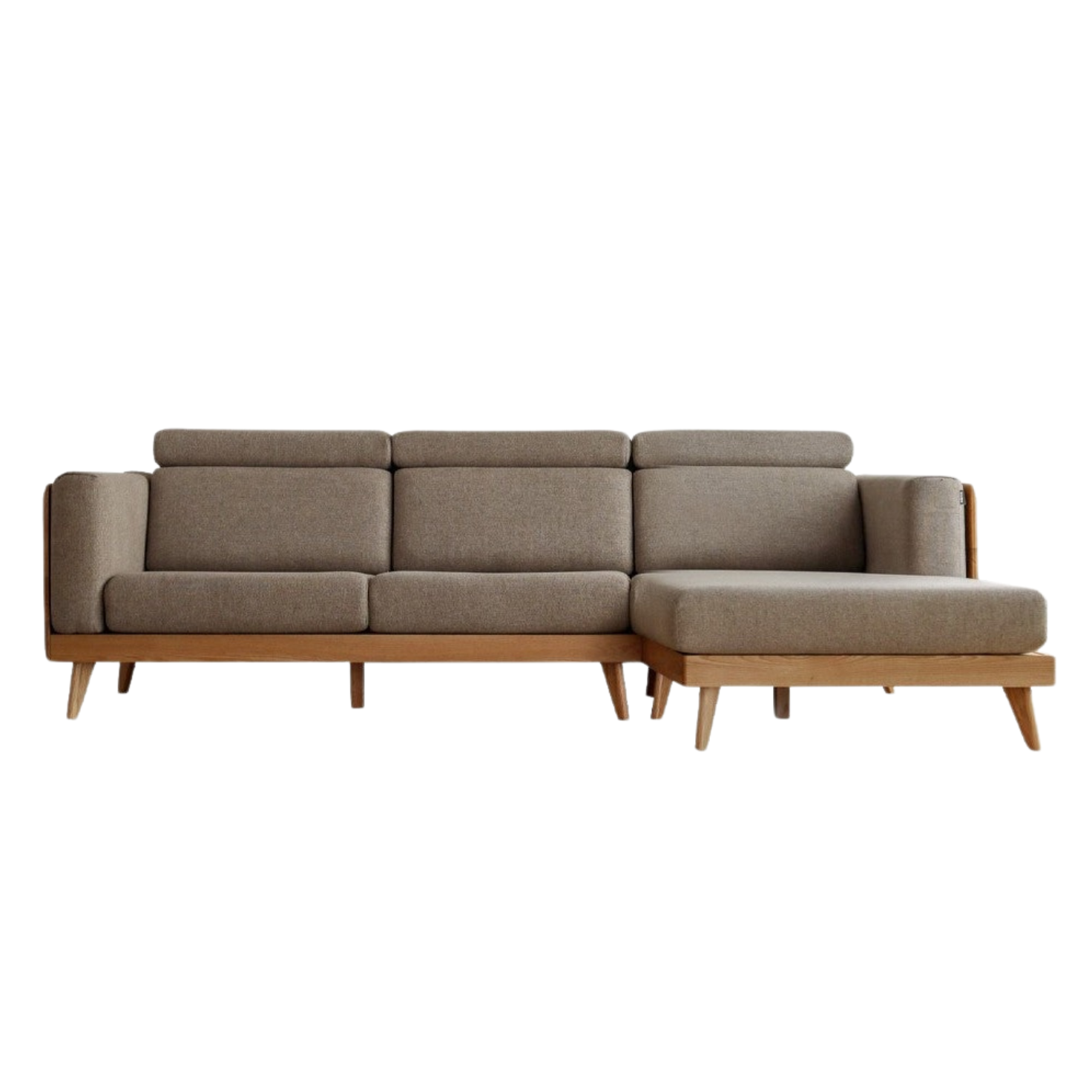 Oak, Ash Solid Wood Modern Fabric Sofa.