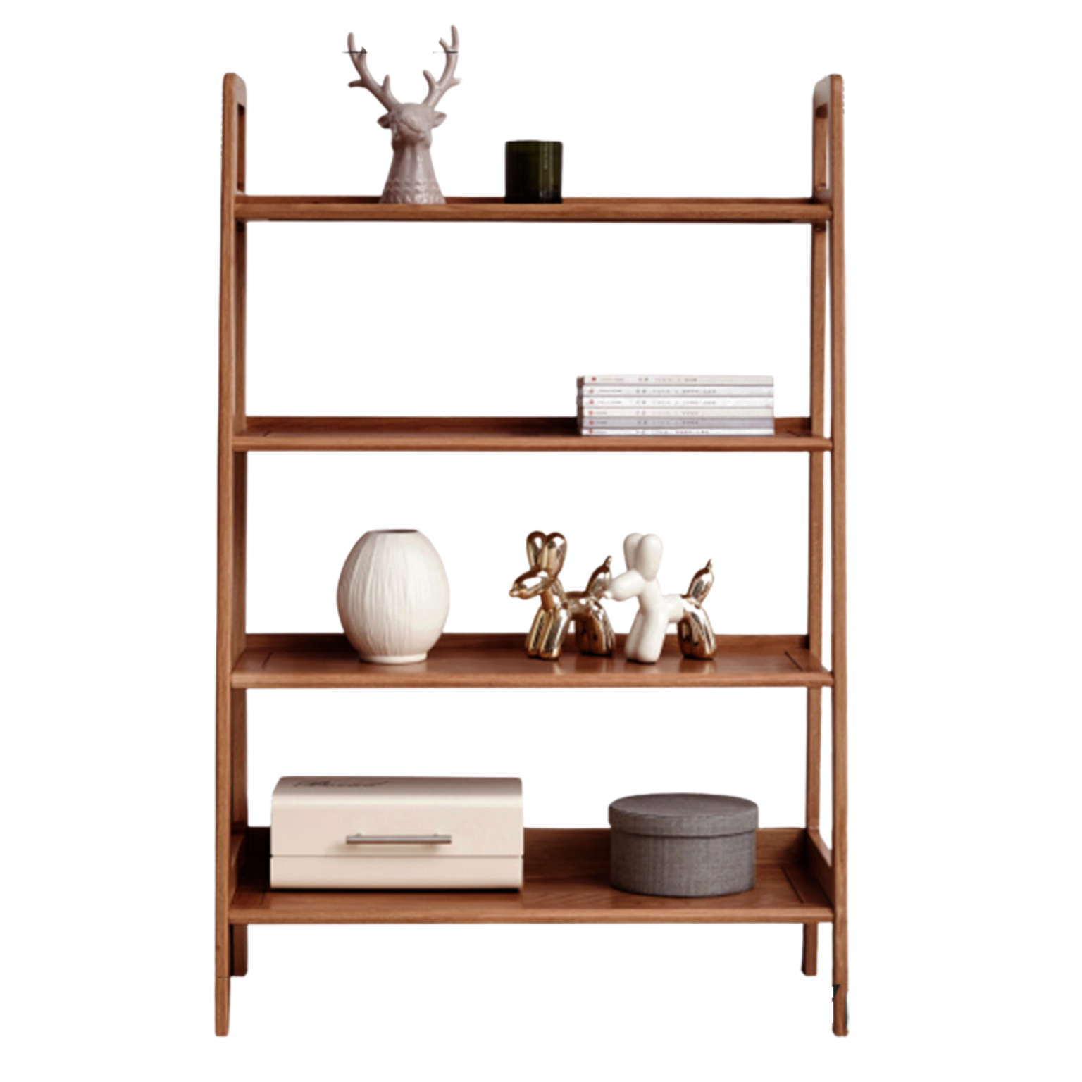 Oak Solid Wood Multi Layer Shelf, Bookshelves, Flower Racks