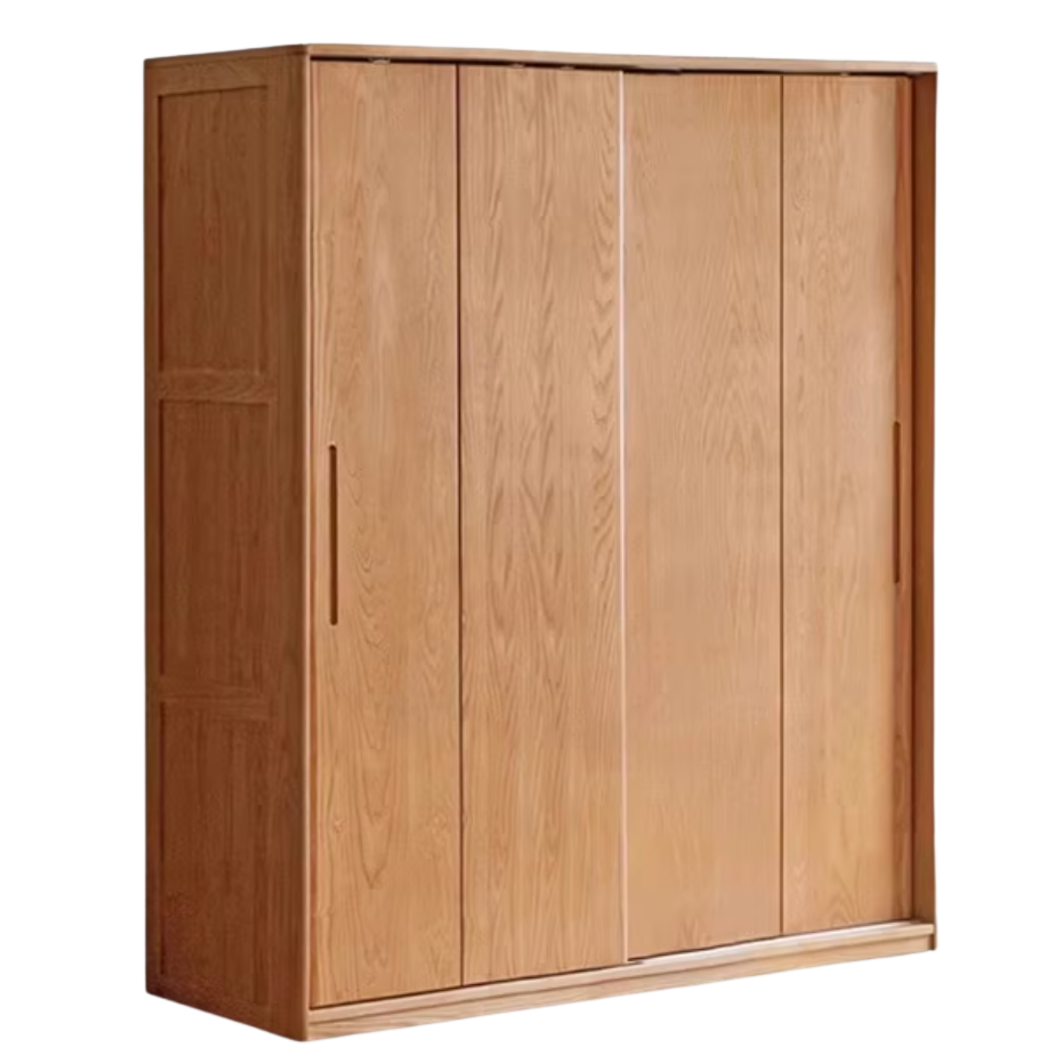 Oak, Ash Solid Wood Wardrobe With Sliding Doors