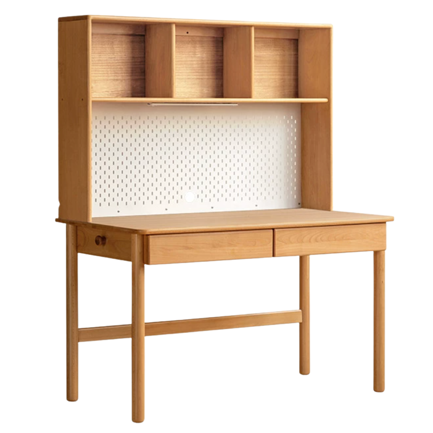 Oak, Beech Solid Wood Children's Ctudy Desk Bookshelf Integrated
