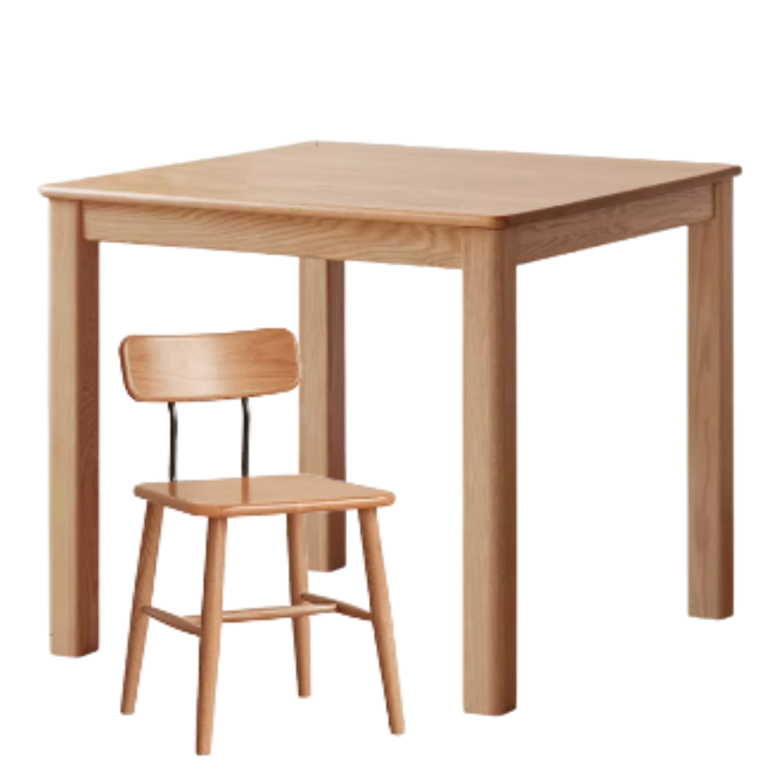 Oak Solid Wood Square Modern Dining Table