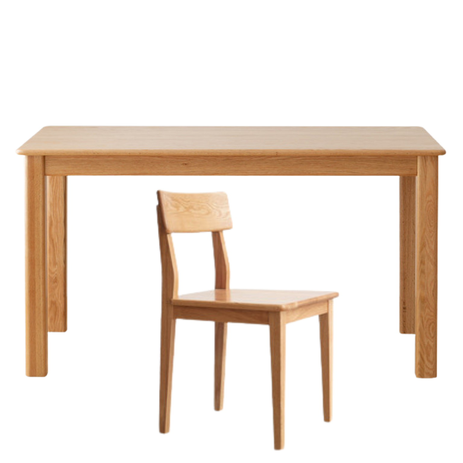 Oak, Ash Solid Wood Modern Dining Table