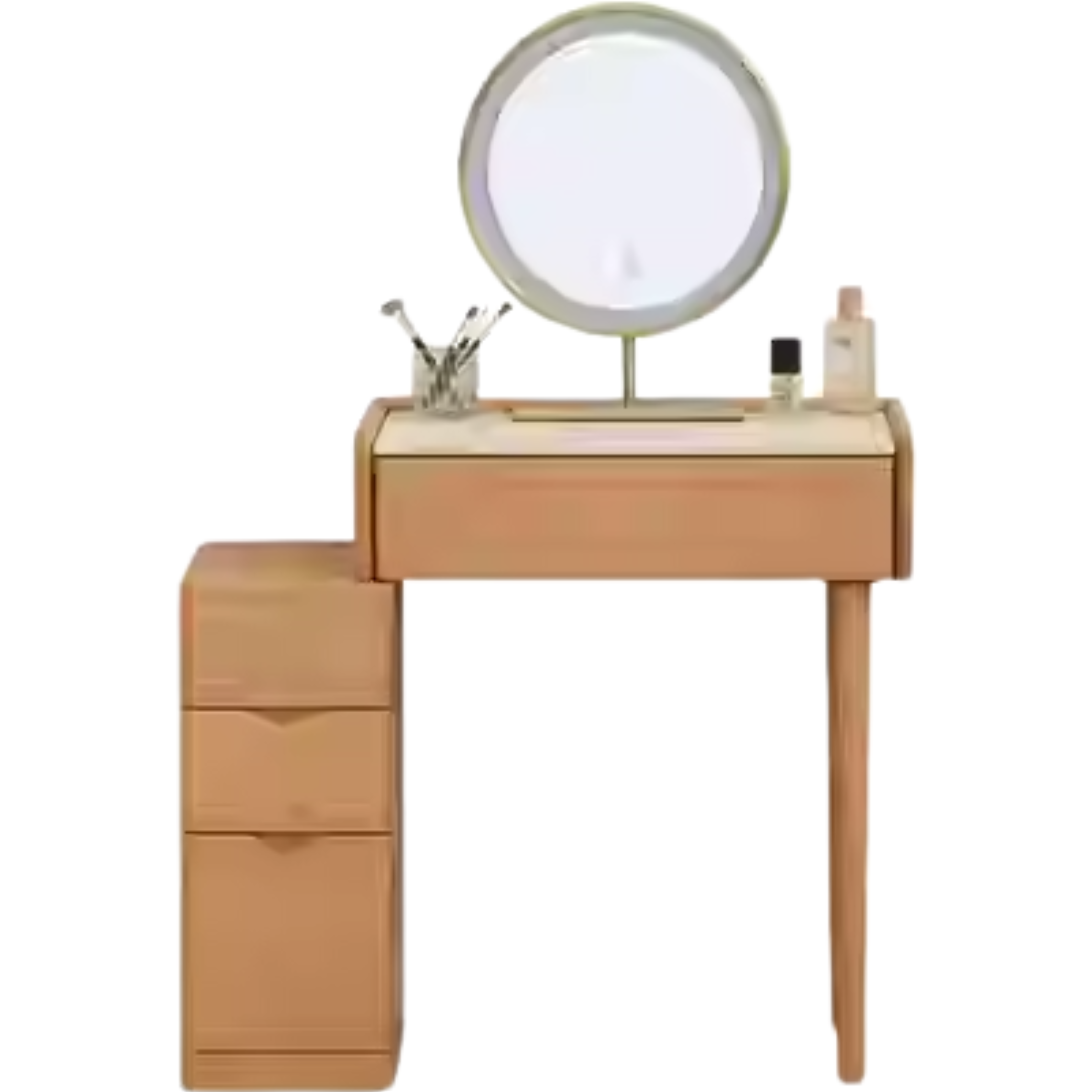 Beech Solid Wood Nordic Light Luxury Dressing Table.